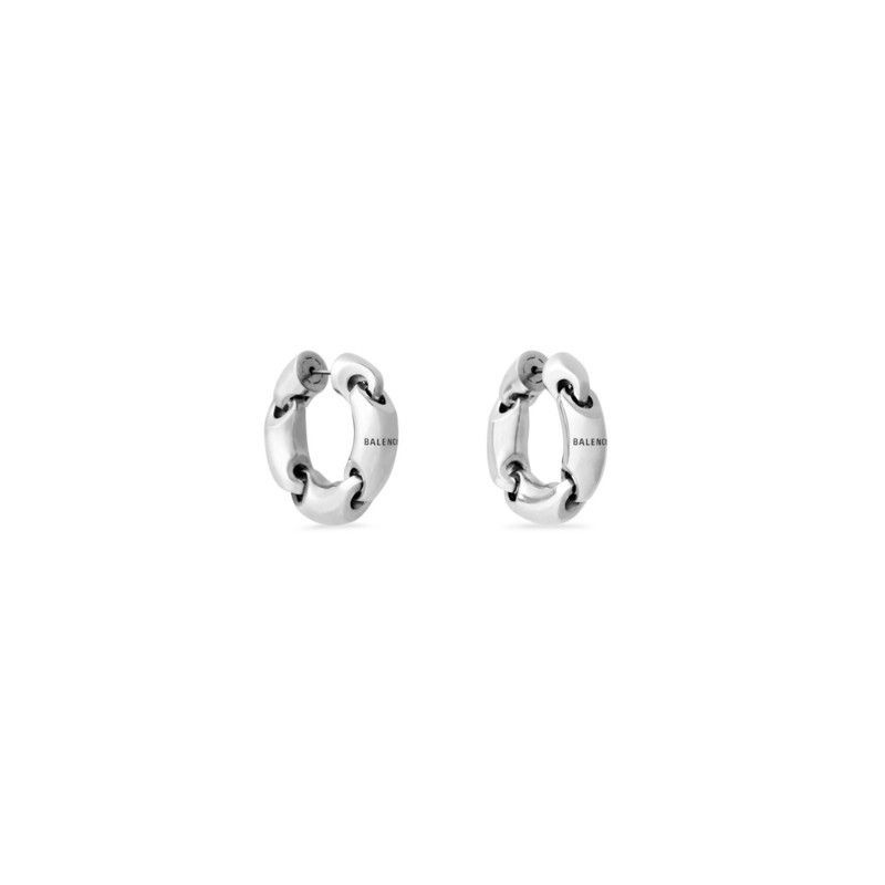 Balenciaga o1mt1gz0125 Size: OS / Solid 2.0 Earrings in Silver Size ONE SIZE - 1 Thumbnail