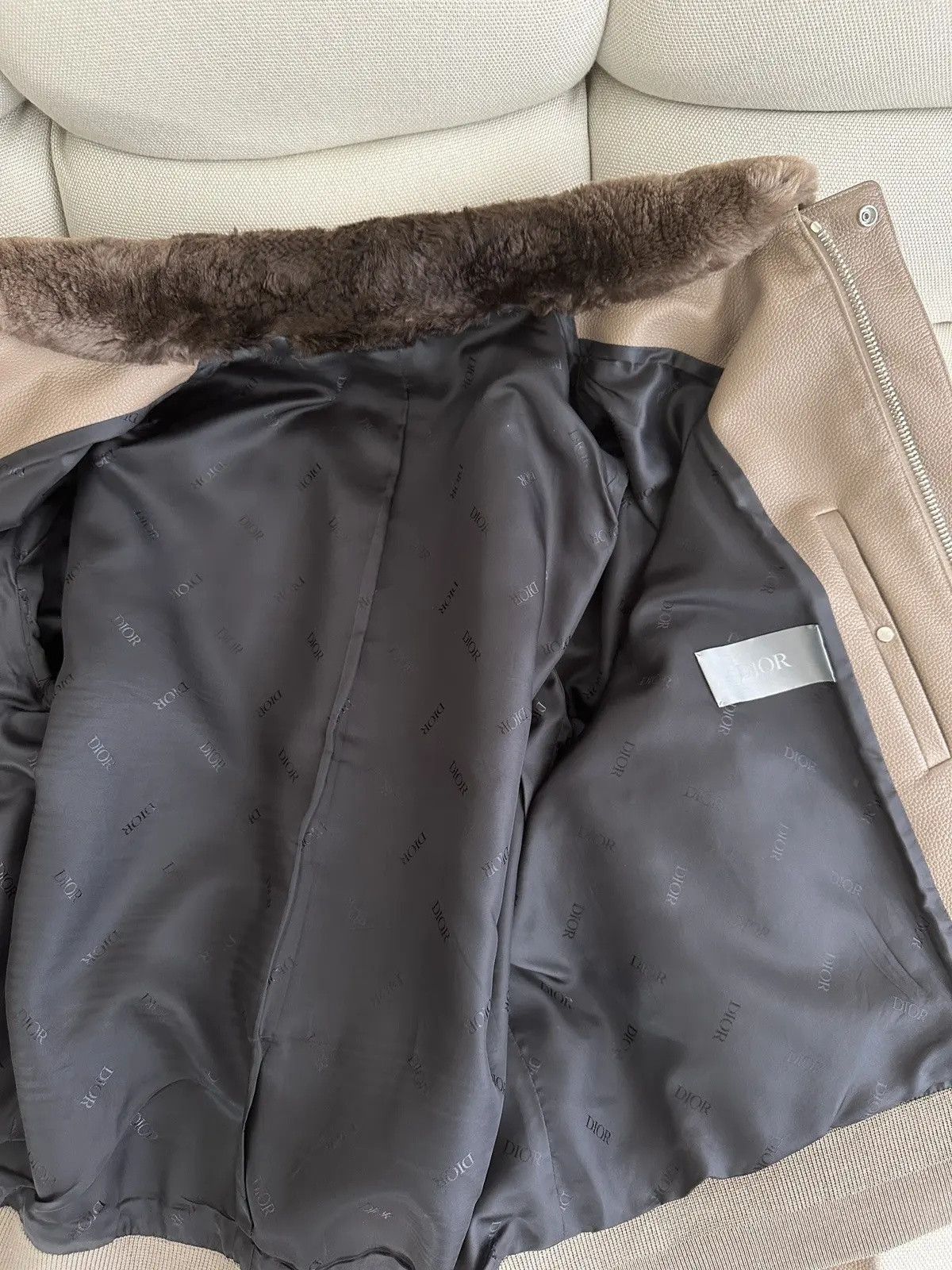 Dior Dior Bomber Leather Jacket Beaver Fur Collar Size US L / EU 52-54 / 3 - 14 Thumbnail