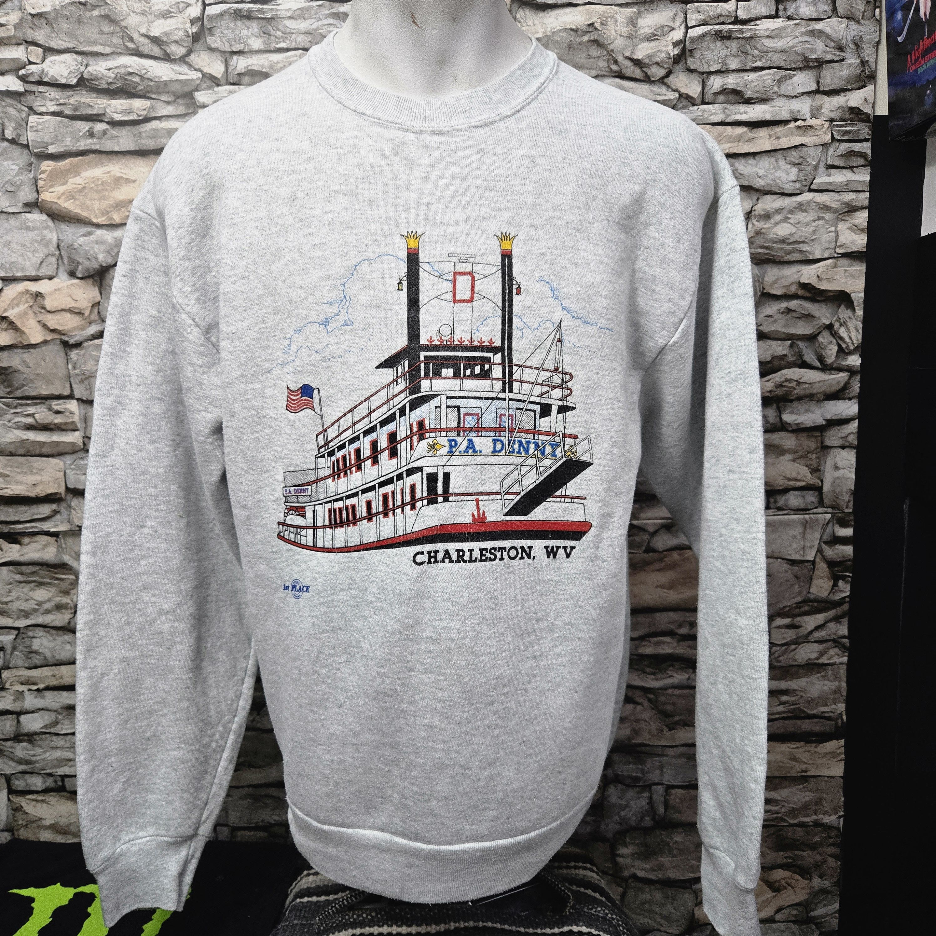Fruit Of The Loom Fruit of Loom '87 P.A. Denny paddlewheel boat sweater Size US L / EU 52-54 / 3 - 1 Thumbnail