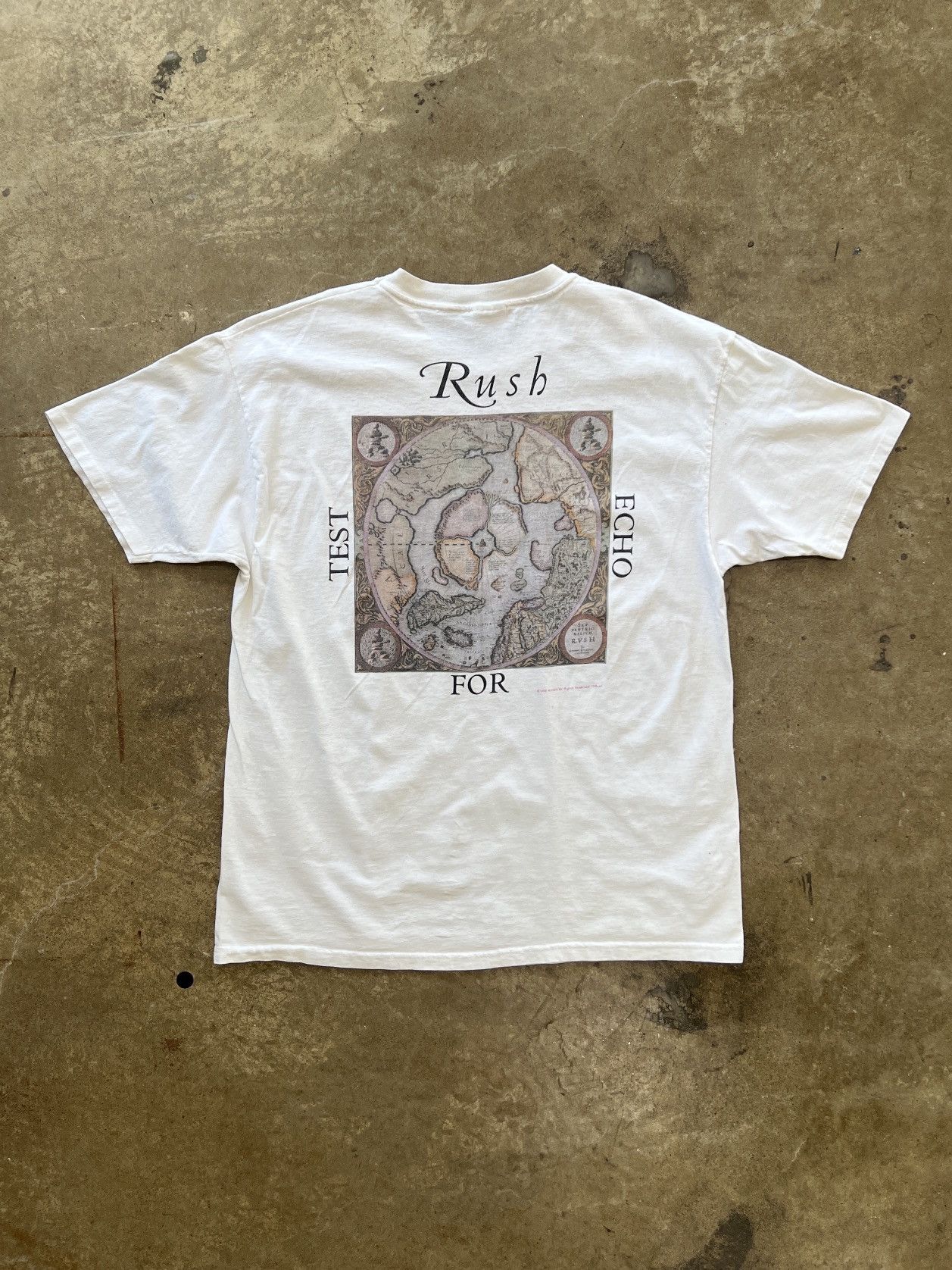 Band Tees Vintage 1996 Test for Echo Rush Globe Map Band Tee XL Size US XL / EU 56 / 4 - 2 Thumbnail