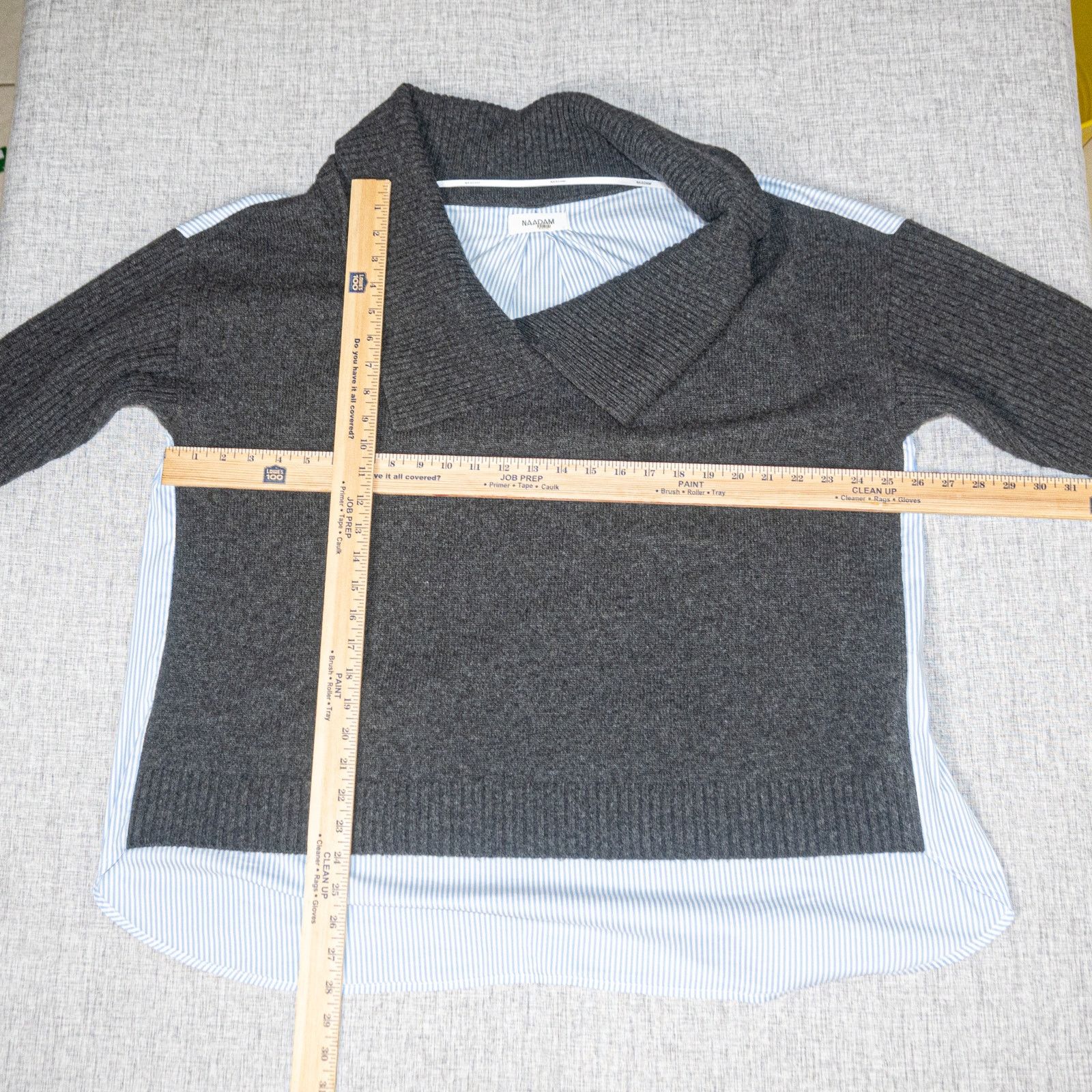 NAADAM NAADAM $325 Off The shoulder Tunic Top Gray wool cashmere Size XL / US 12-14 / IT 48-50 - 6 Thumbnail