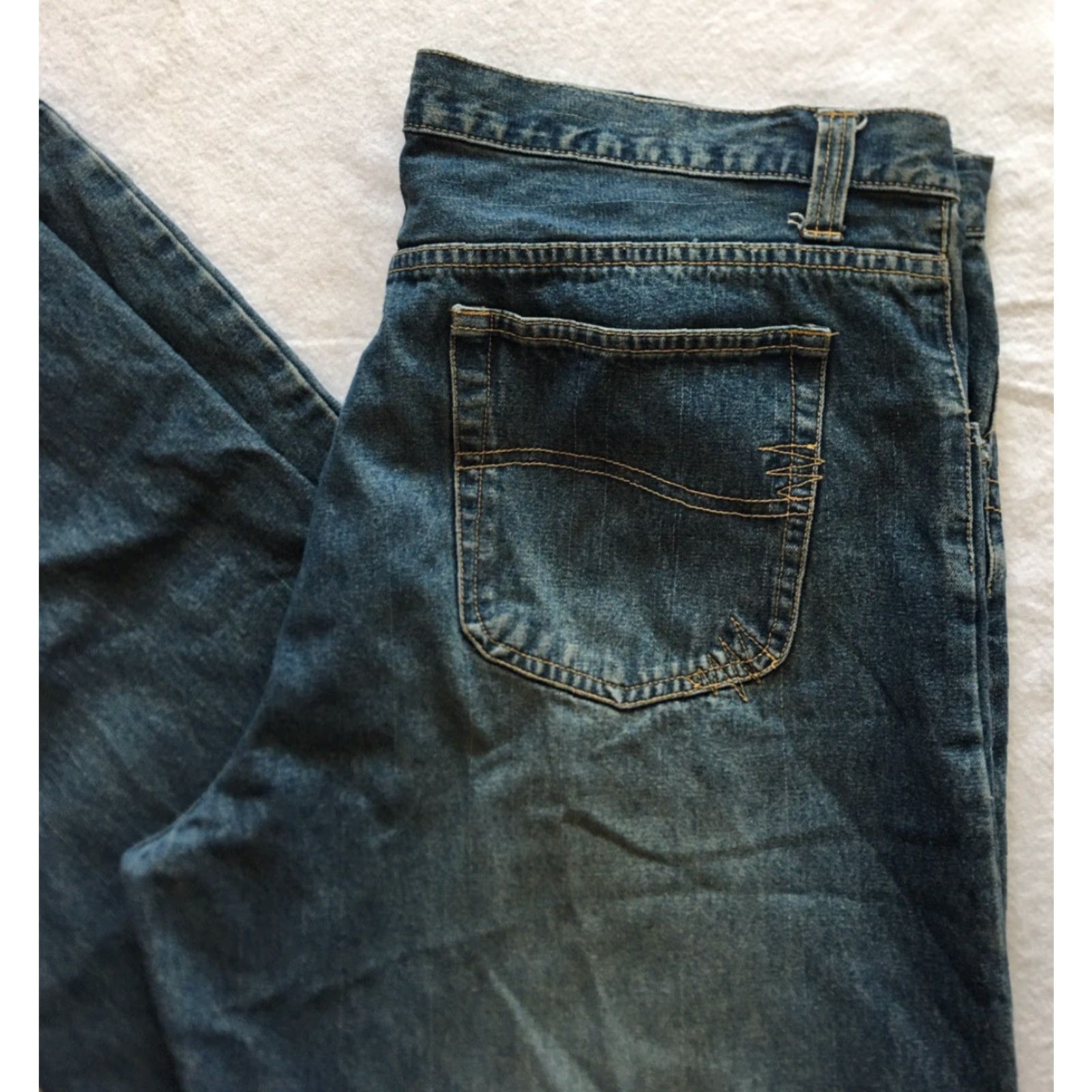 Denime VINTAGE Cross Fire Jeans Men’s 38x32 Denim Work Pants 5-Pocket Straight Blue 90s Grunge Mens Size US 38 / EU 54 - 3 Thumbnail