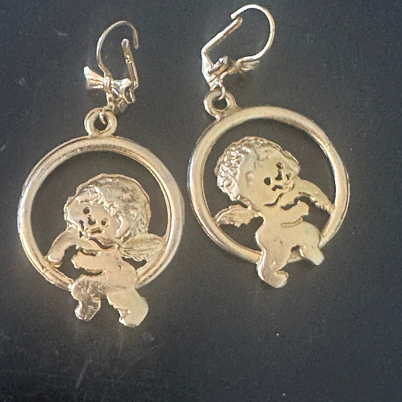 Vintage Vintage Ultra Craft Cupid Dangle Pierced Earrings Size ONE SIZE - 1 Thumbnail