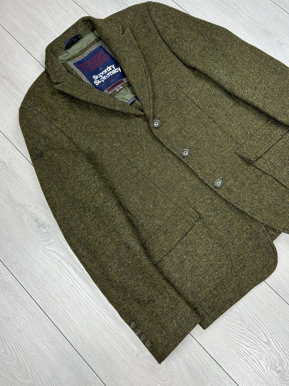 Japanese Brand × Superdry SuperDry x Tough Tweed Blazer size S - M Size 48R - 3 Thumbnail