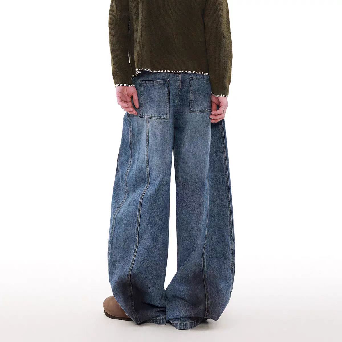 Japanese Brand Heavyweight Machete Vintage Spray Dye Relaxed Jeans Size US 34 / EU 50 - 2 Thumbnail
