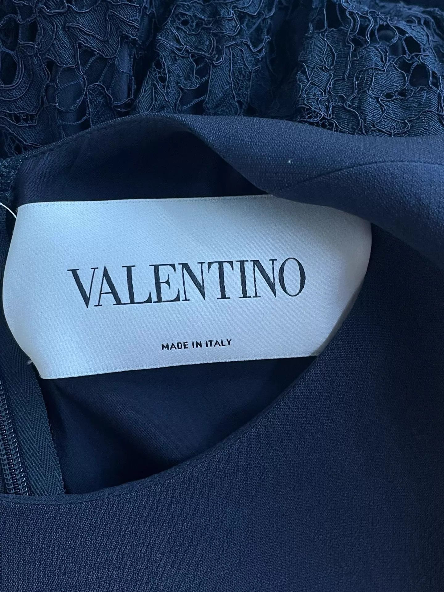 Valentino VALENTINO black lace panel midi dress size 40 Size S / US 4 / IT 40 - 4 Thumbnail