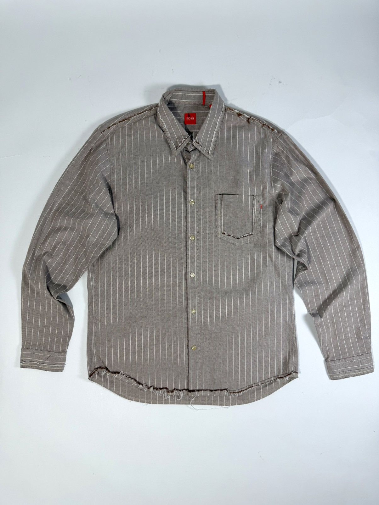 Hugo Boss Hugo Boss Orange Label Raw Hem Button Up Size US L / EU 52-54 / 3 - 2 Thumbnail