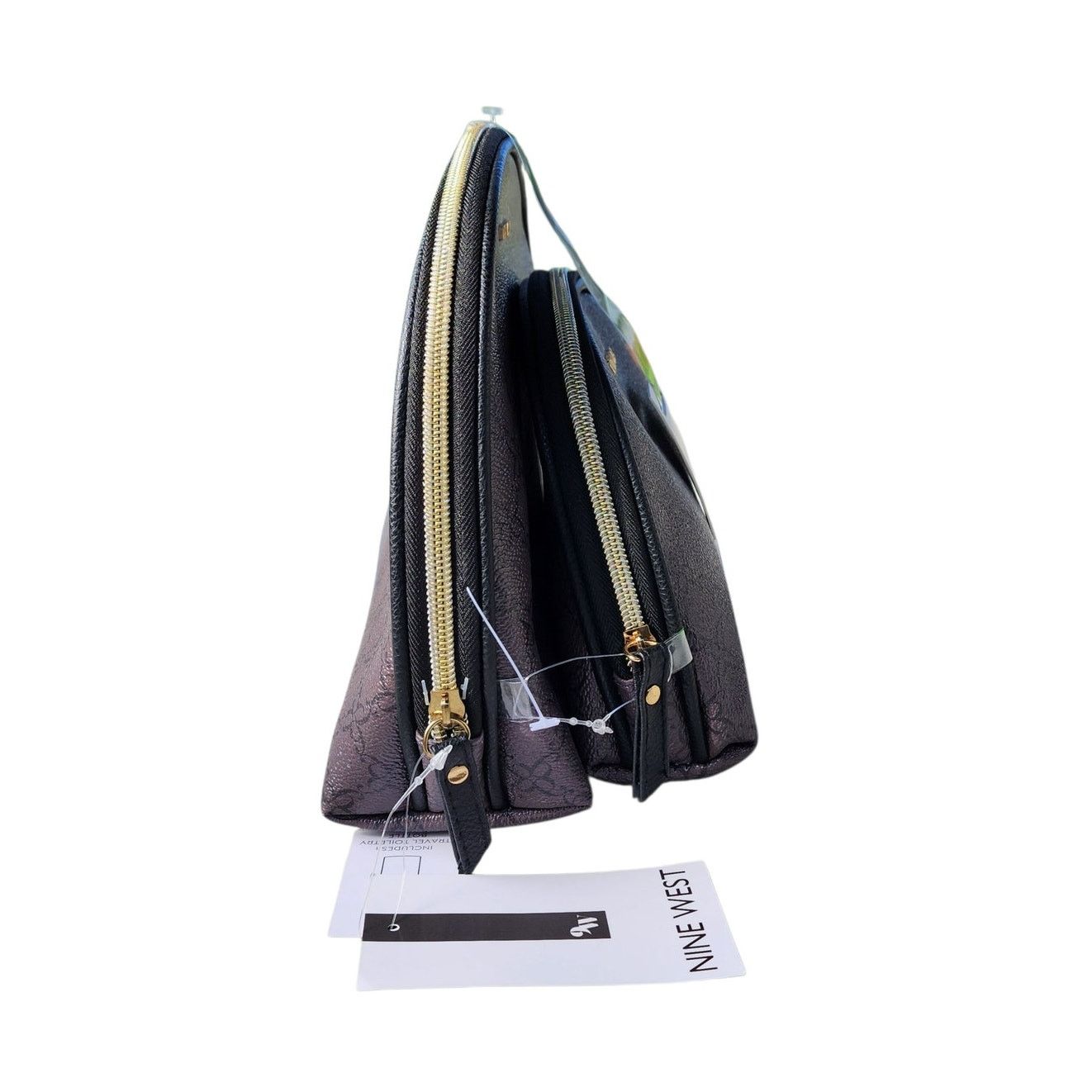 Nine West Nine West Two Piece Dome Faux Leather Cosmetic Bag Set Size ONE SIZE - 2 Thumbnail
