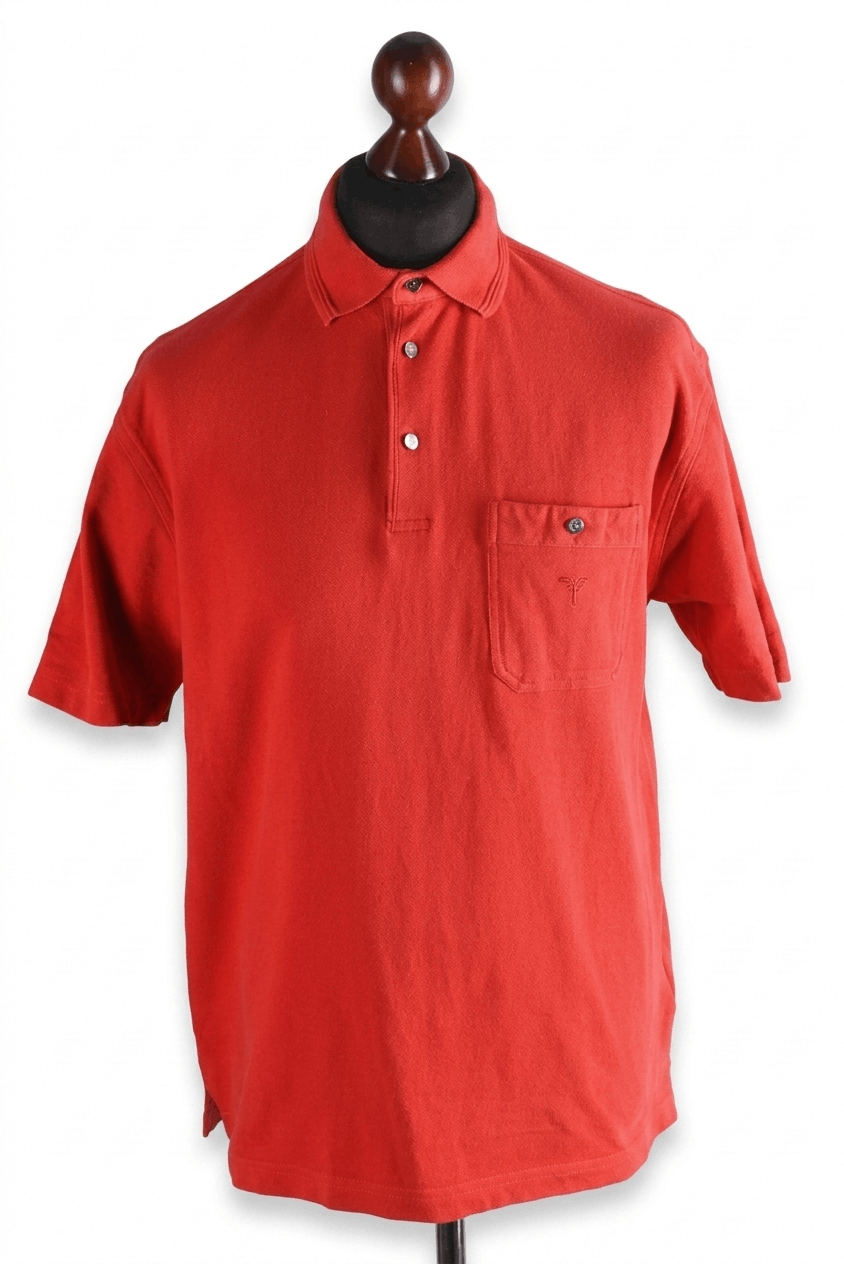 Carlo Colucci Carlo Colucci Vintage Red Short Sleeve Polo Shirt Size US L / EU 52-54 / 3 - 1 Thumbnail