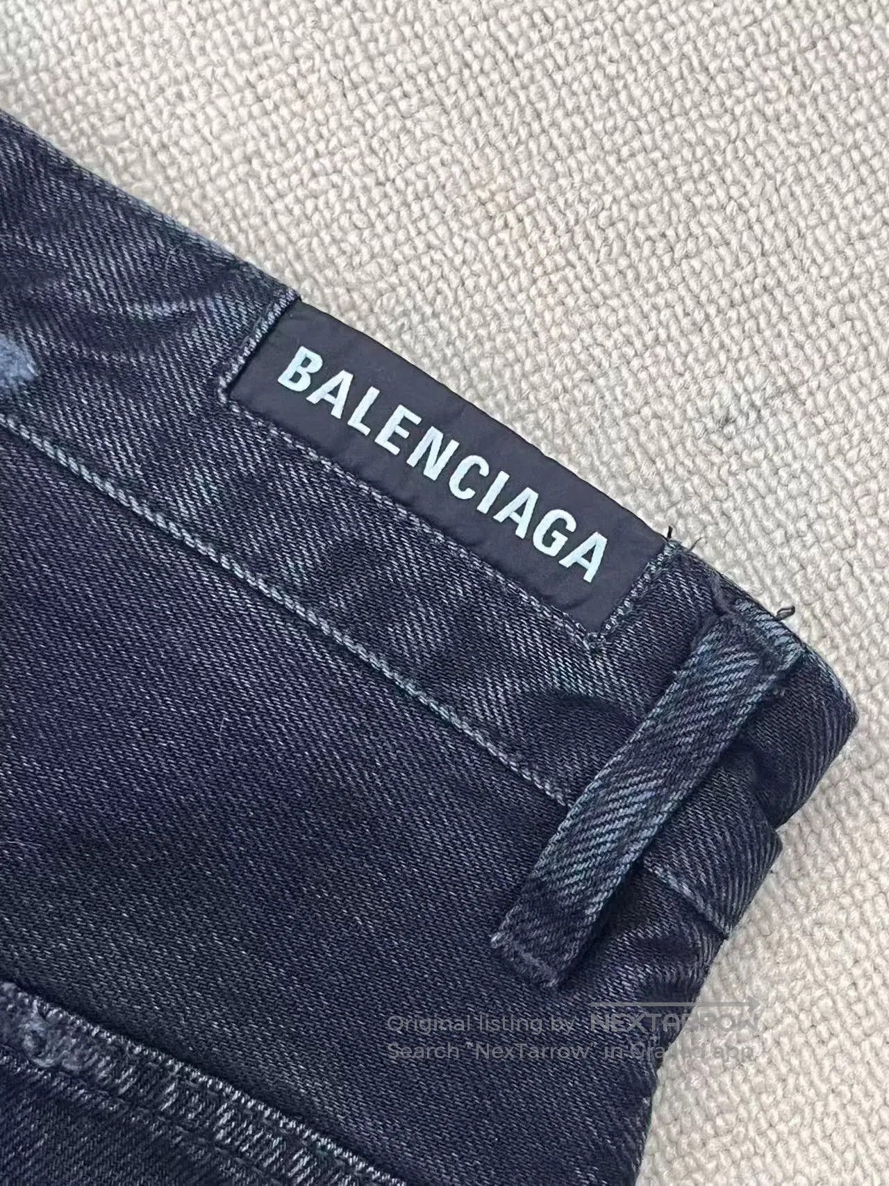 Balenciaga Balenciaga Distressed Mid-Rise Straight Jeans. Size US 26 / EU 42 - 3 Thumbnail