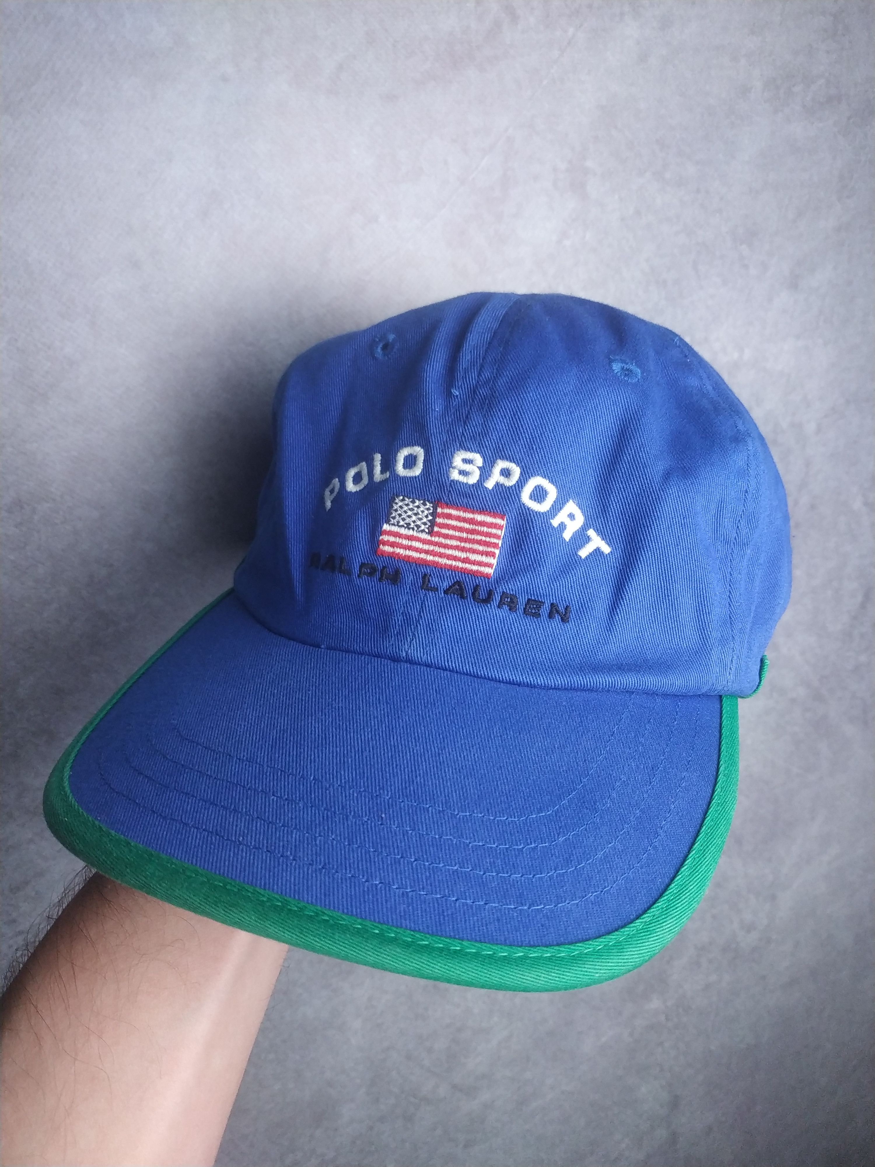 Polo Ralph Lauren Vintage 90s Polo Sport Ralph Lauren Hat Cap USA Flag Size ONE SIZE - 2 Thumbnail
