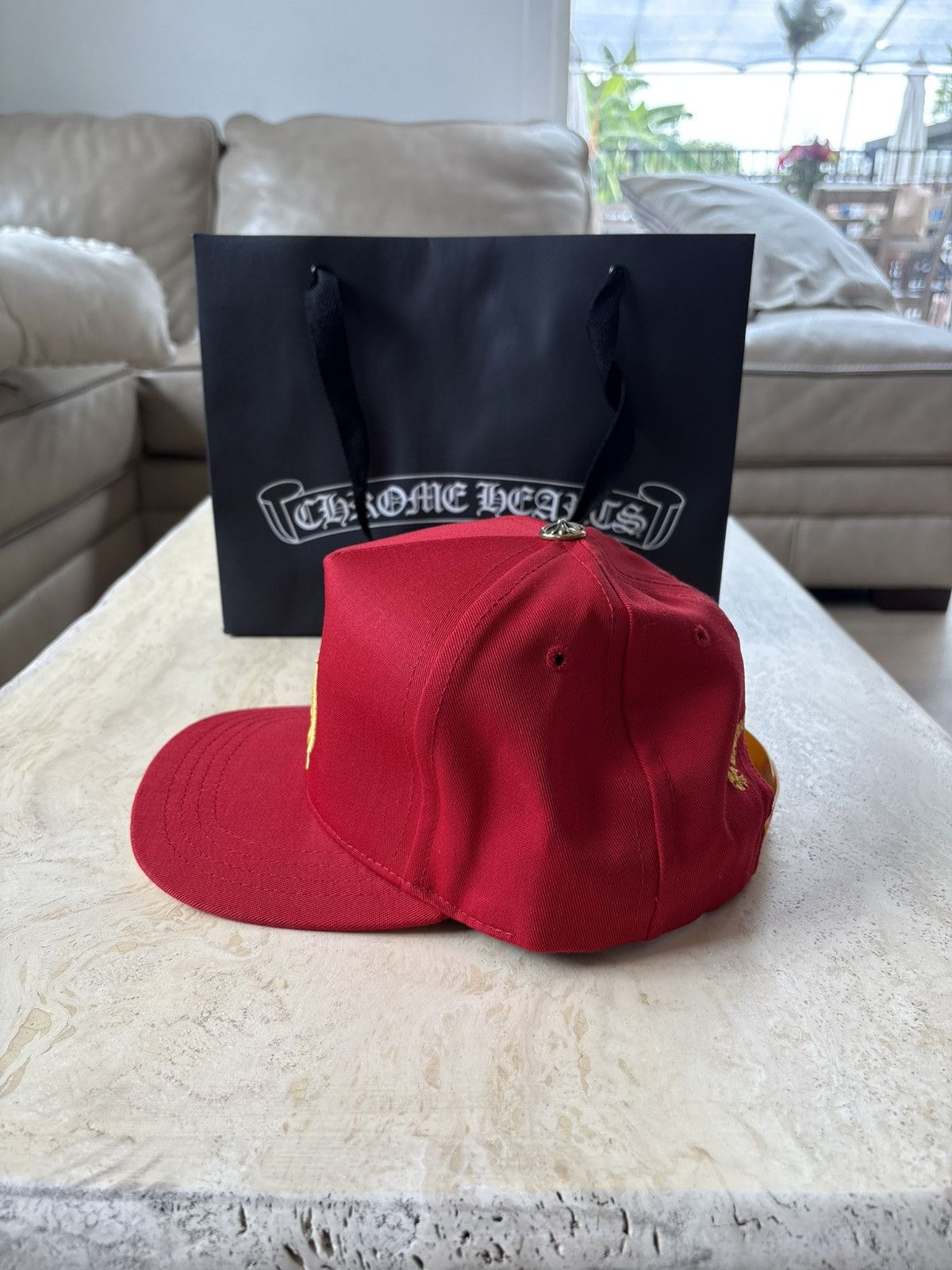 Chrome Hearts Chrome Hearts "Red/Yellow" CH Baseball Hat Size ONE SIZE - 2 Thumbnail