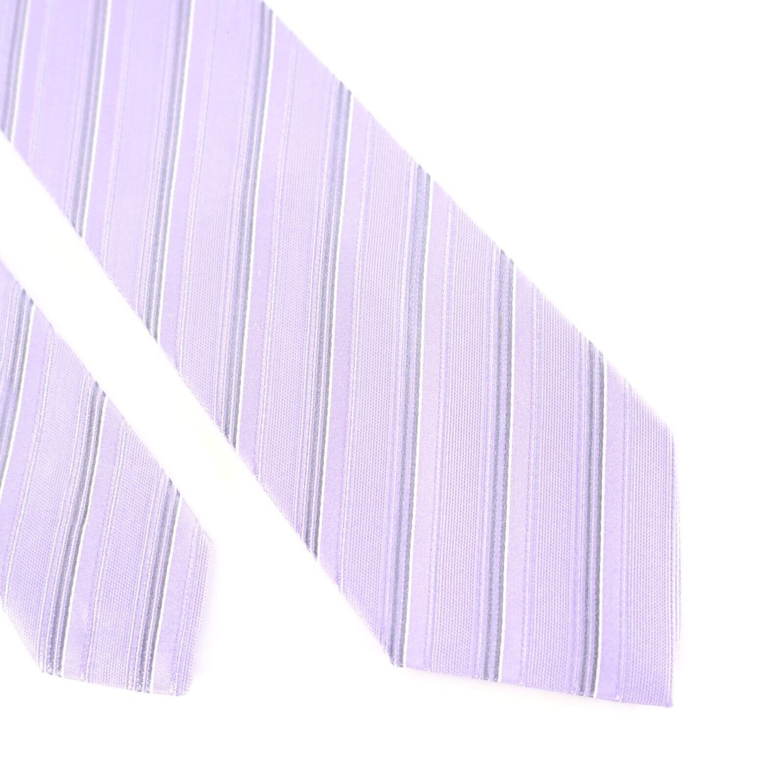 Marc Anthony Marc Anthony Purple Striped Woven Skinny Silk Tie Size ONE SIZE - 1 Thumbnail