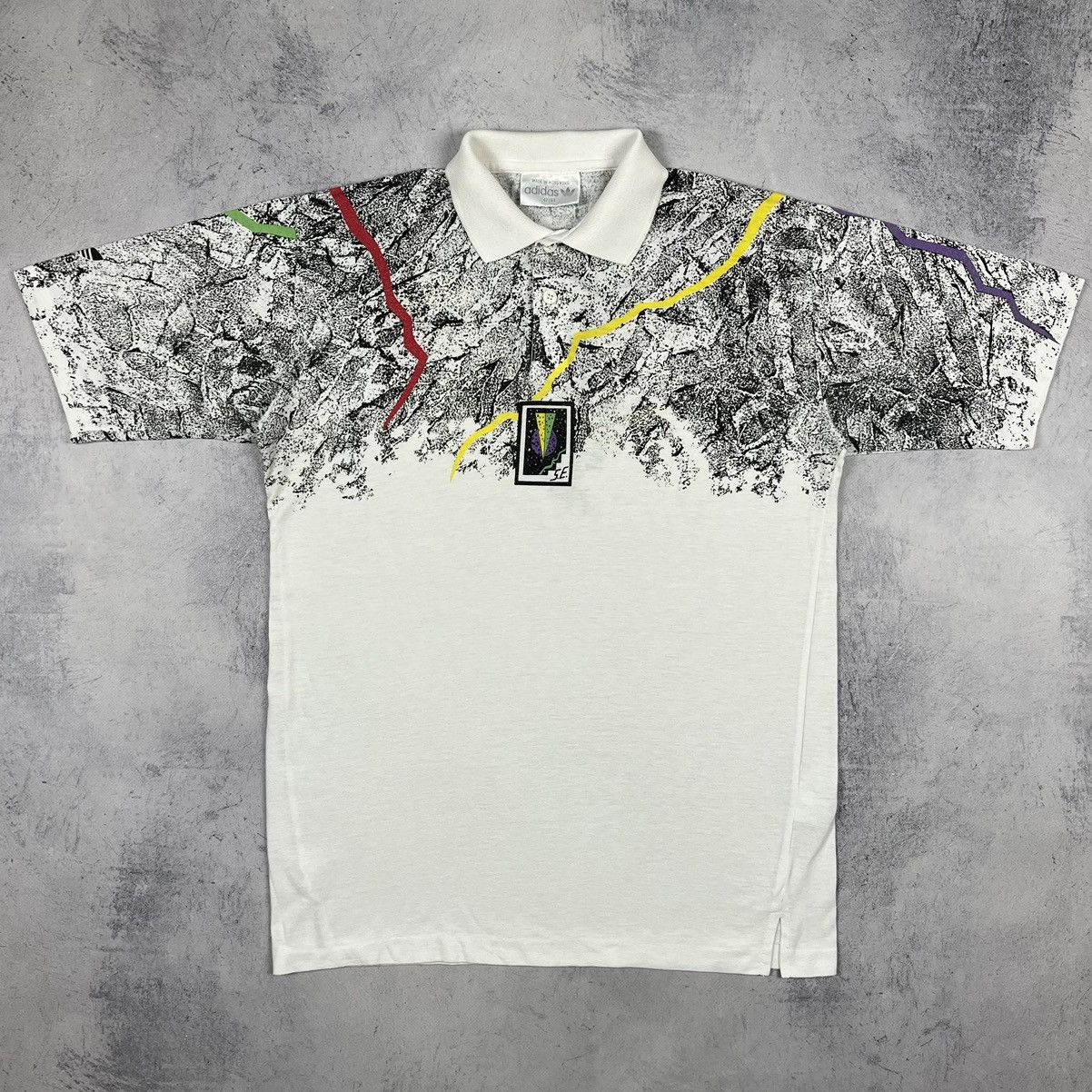 Adidas Vintage Adidas crazy polo shirt 90’s Size US M / EU 48-50 / 2 - 2 Thumbnail