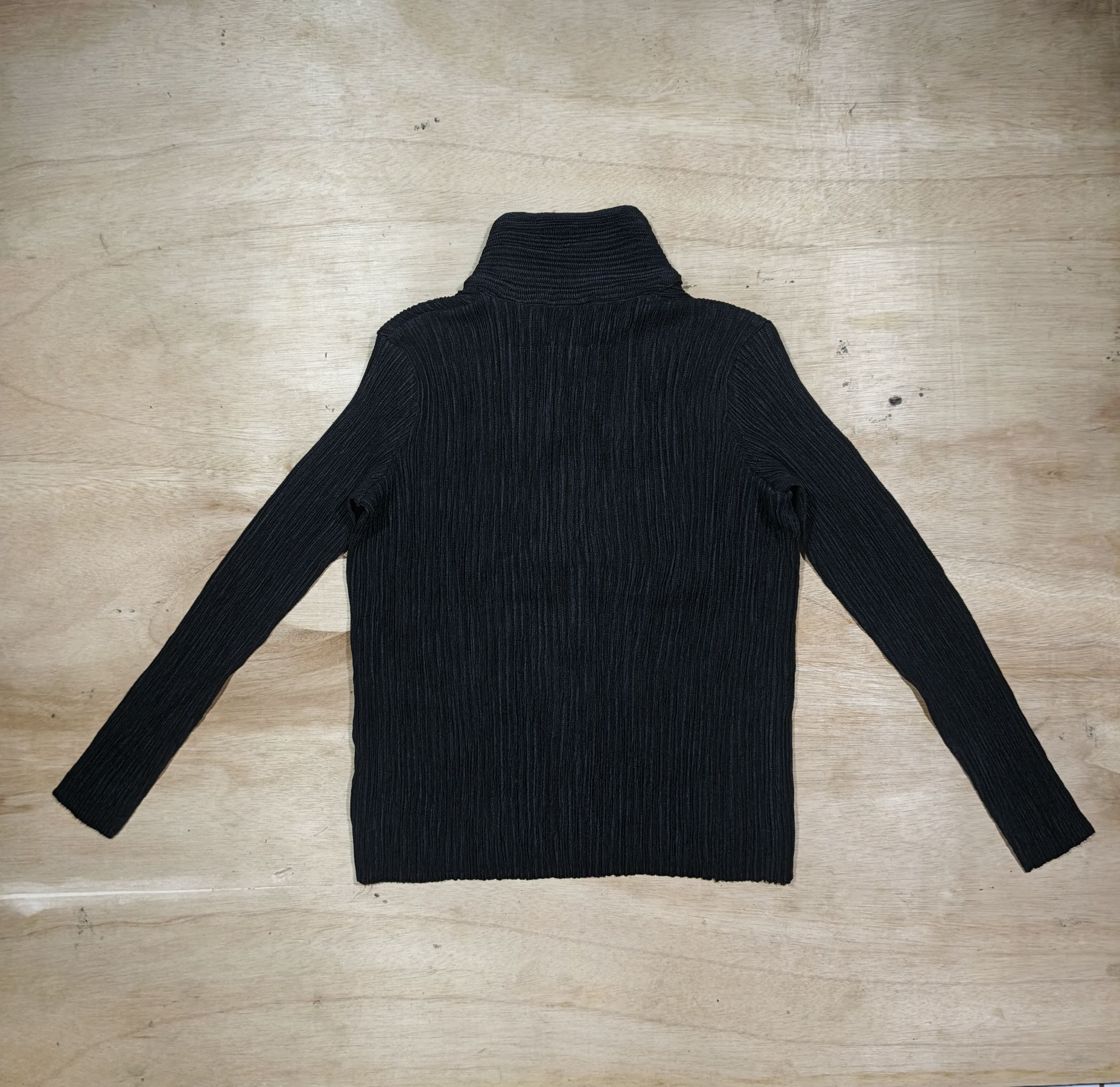 Japanese Brand SPECCHIO PLEATS Black Pleated Longsleeve Shirt Size L / US 10 / IT 46 - 6 Thumbnail
