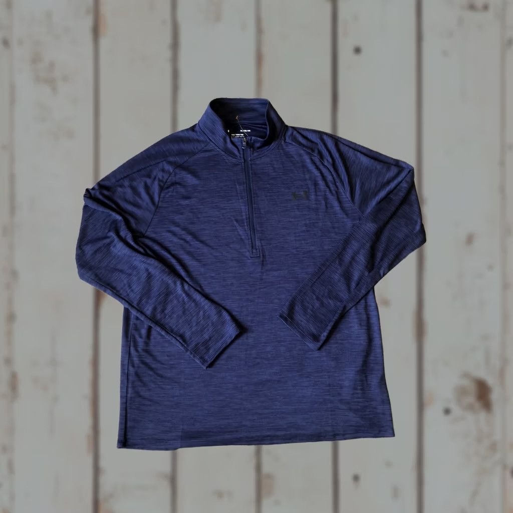 Under Armour Under Armour Tech Tee Pullover Mens XL Blue Quarter Zip Lightweight Athletic Shirt Size US XL / EU 56 / 4 - 1 Thumbnail