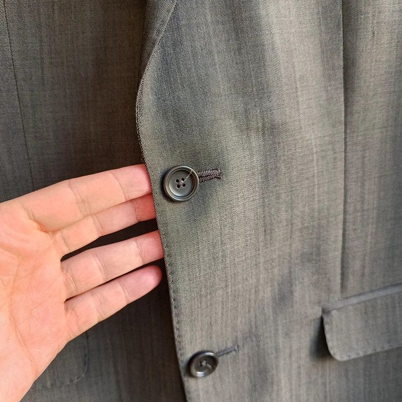 Z Zegna Ermenegildo Z Zegna Gray Suit Jacket Blazer Wool Mohair 46 S Size 46R - 2 Thumbnail