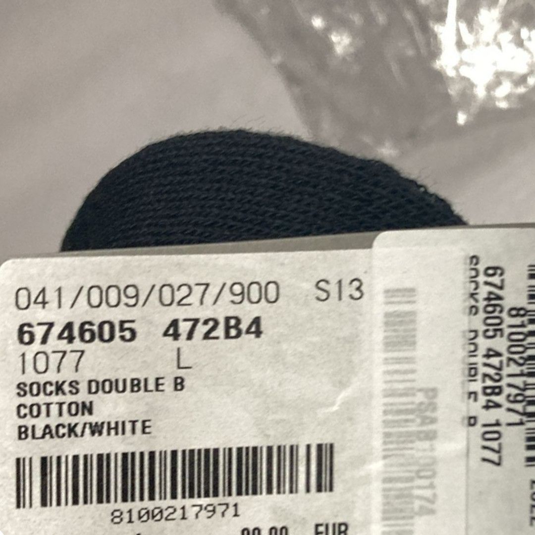 Balenciaga o1mt1gz0924 Size: L / Double B Socks in Black Size ONE SIZE - 3 Thumbnail