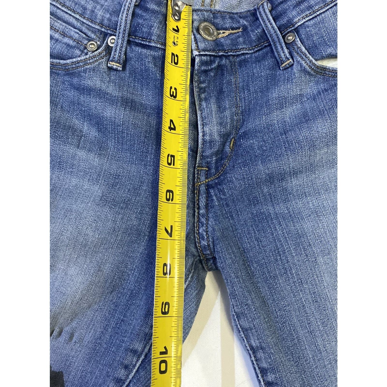 Levi's Womens Levi's Demi Curve Blue Denim Low Rise Straight Leg Jeans sz 4/27 Size 27" / US 4 / IT 40 - 4 Thumbnail