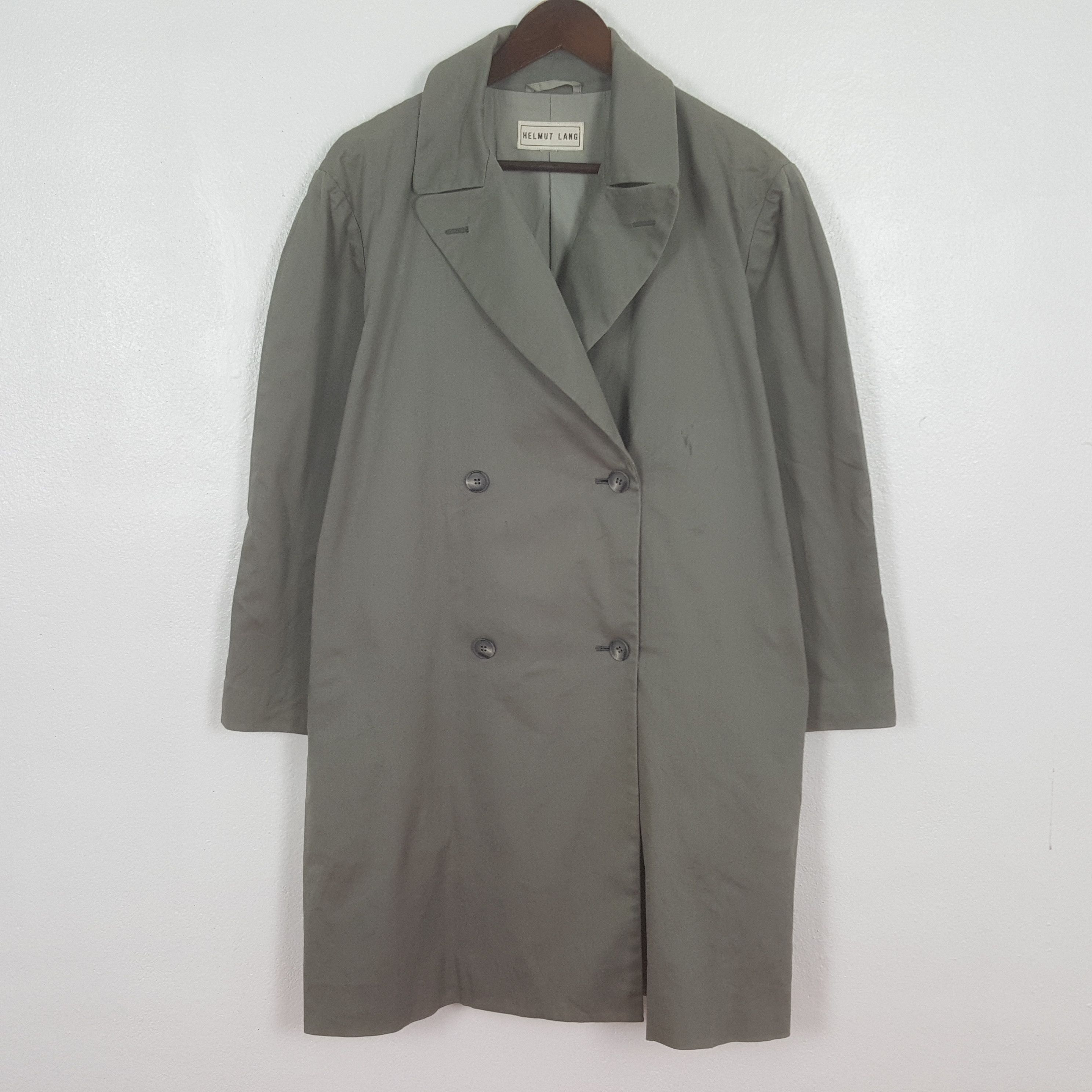 Helmut Lang Vintage Helmut Lang Trench Coat Jacket Size L / US 10 / IT 46 - 1 Thumbnail