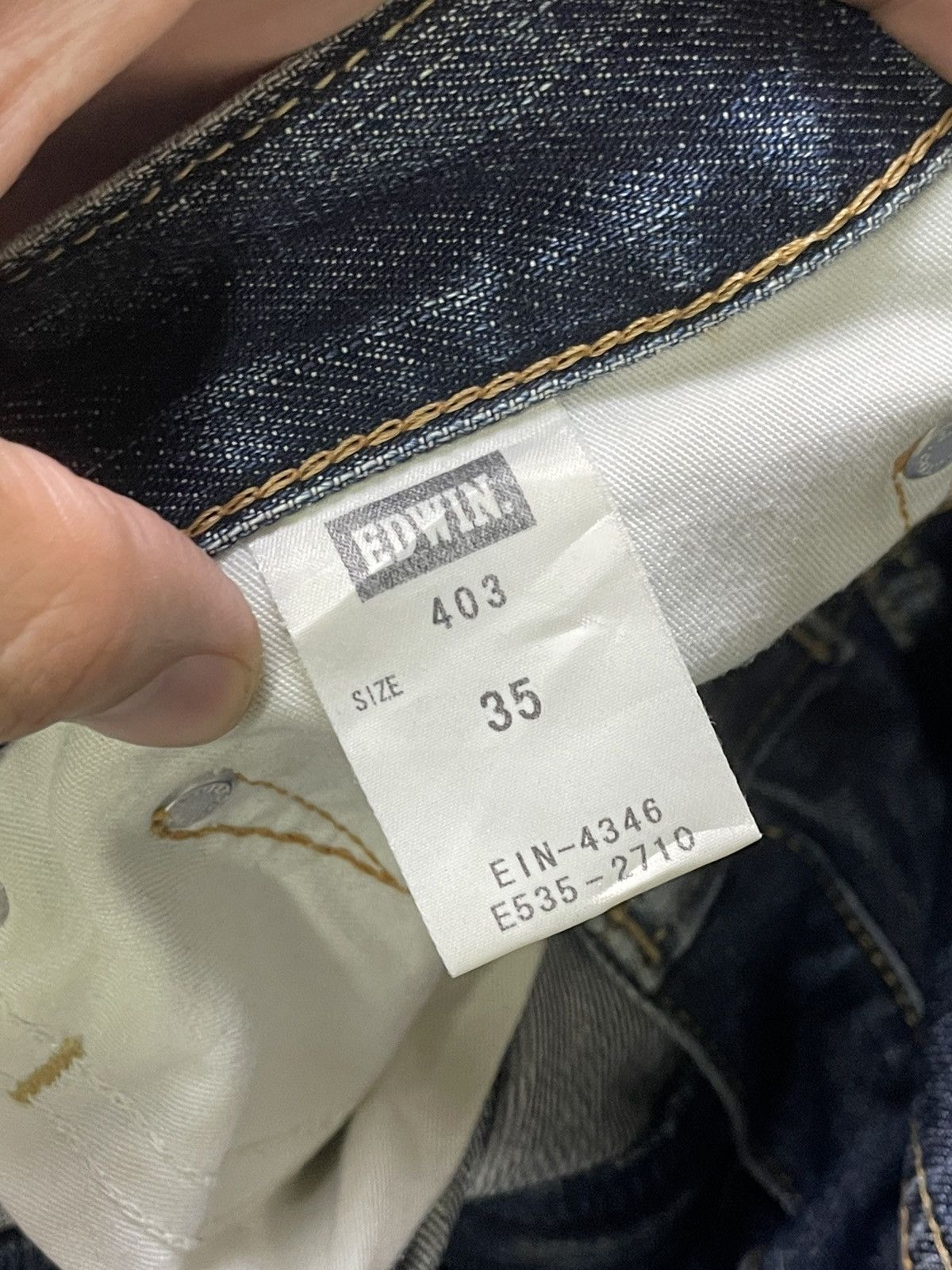 Edwin × Vintage Vintage EDWIN 403 Casual Jeans (92) Size US 36 / EU 52 - 9 Thumbnail