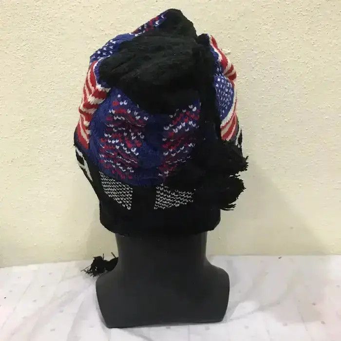 Vintage USA Overprint Knit Beanie Hat Size ONE SIZE - 5 Thumbnail