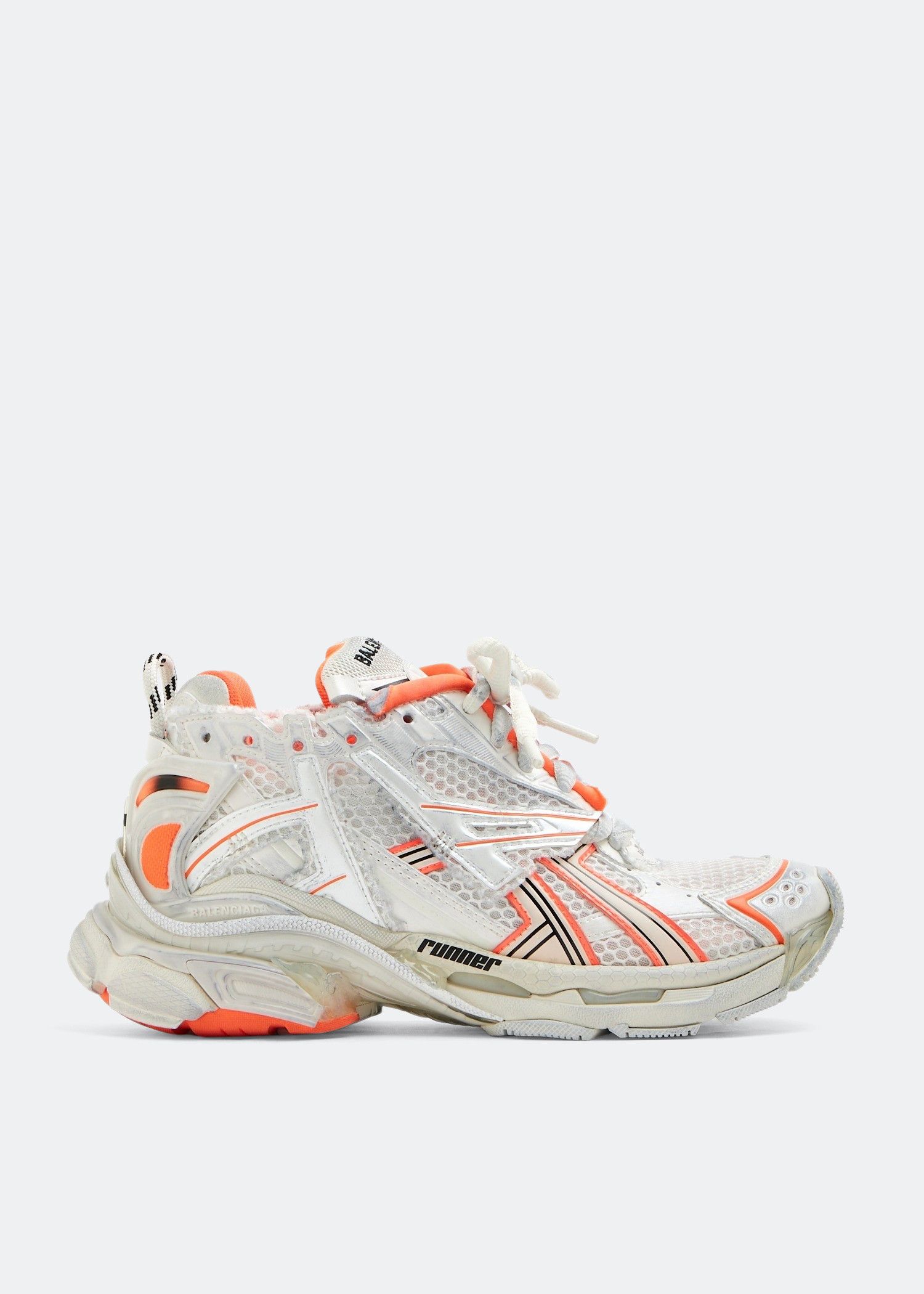 oc11z10624 Runner Sneakers in White Orange