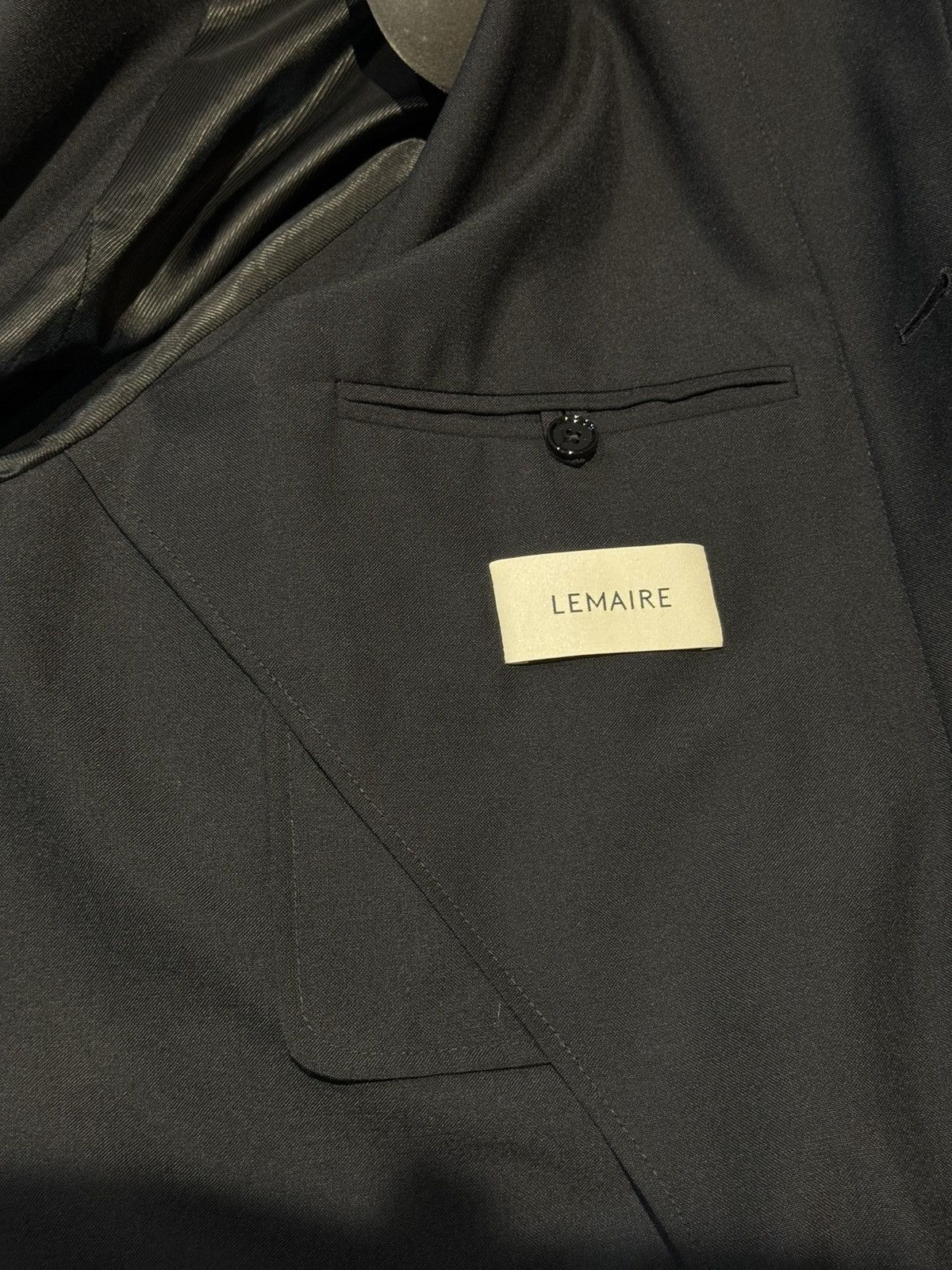 Lemaire Lemaire Men’s Black Wool Raglan Light Coat Trench Coat 50 Size US M / EU 48-50 / 2 - 13 Thumbnail