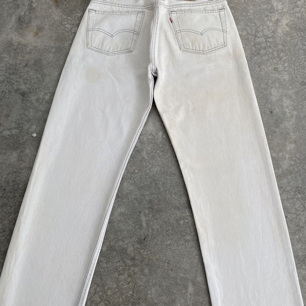 Levi's Size 29x29.5 Vintage 1985 Levis 501 White Jeans Size US 29 - 15 Thumbnail