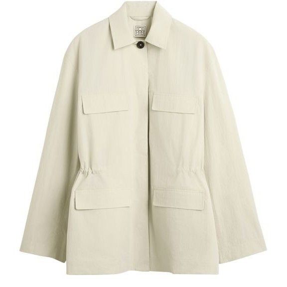 Toteme TOTEME Ivory Drawstring Collar Jacket New & Authentic (Women Size ONE SIZE - 1 Preview
