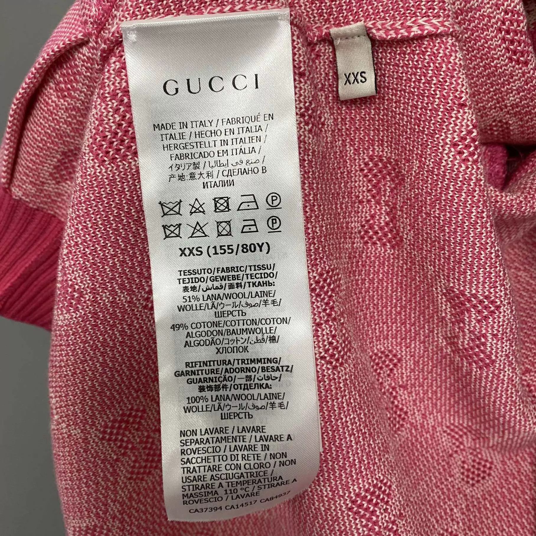 Gucci GUCCI GG Pink Gold Button Cardigan Women's XXS Size XXS / US 00 / IT 34 - 5 Thumbnail