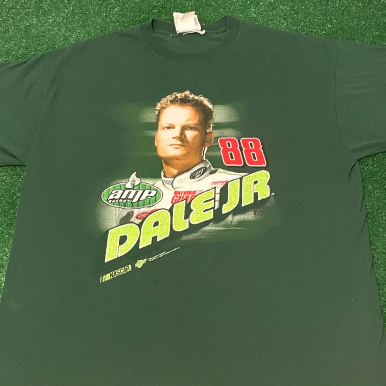 NASCAR VINTAGE Nascar Dale JR Amp Energy 2008 VTG Shirt Mens XL Green Short Sleeve Mens 90s Sports Shirt Size US XL / EU 56 / 4 - 4 Thumbnail