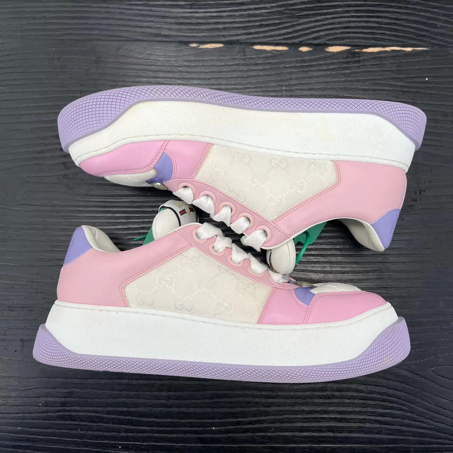 Gucci Gucci White & Pink Dirty Sneakers Size 40 Like New Size US 9.5 / IT 39.5 - 4 Thumbnail