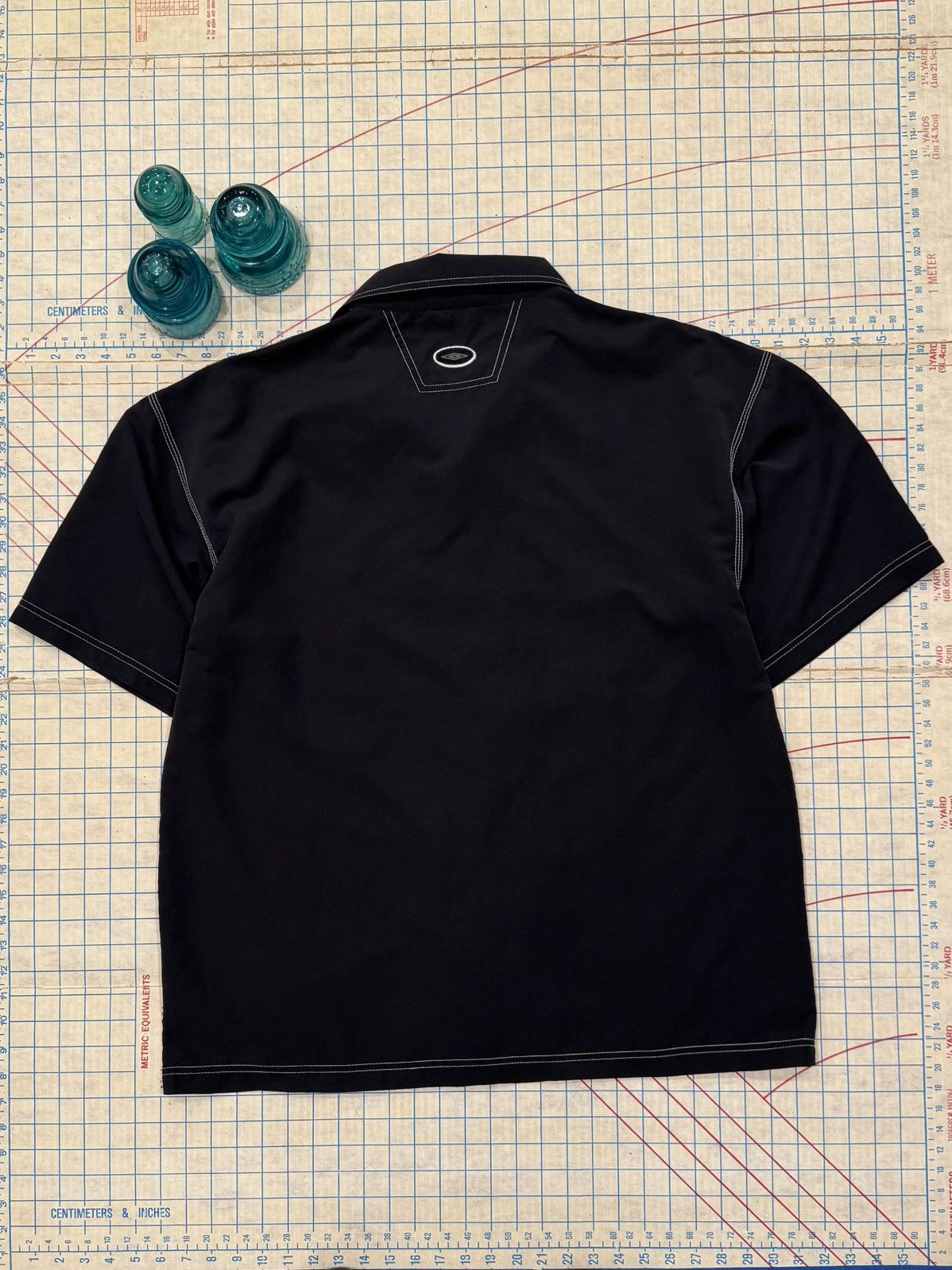 Umbro Vintage Umbro Short Sleeve Button Up Shirt Black Fits XL Size US XL / EU 56 / 4 - 7 Thumbnail