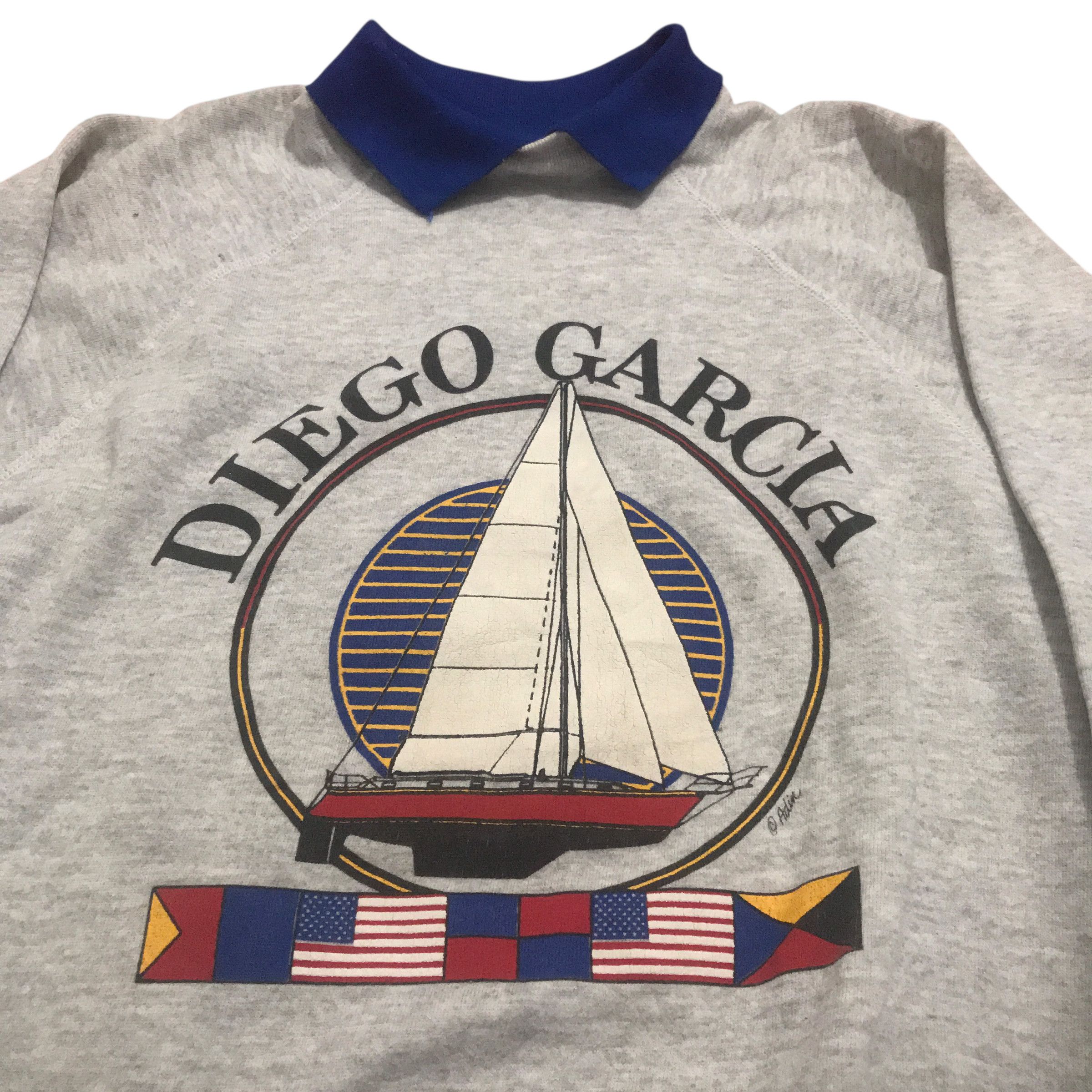 Vintage Vintage 80s diego garcia sweatshirt Size US L / EU 52-54 / 3 - 6 Thumbnail