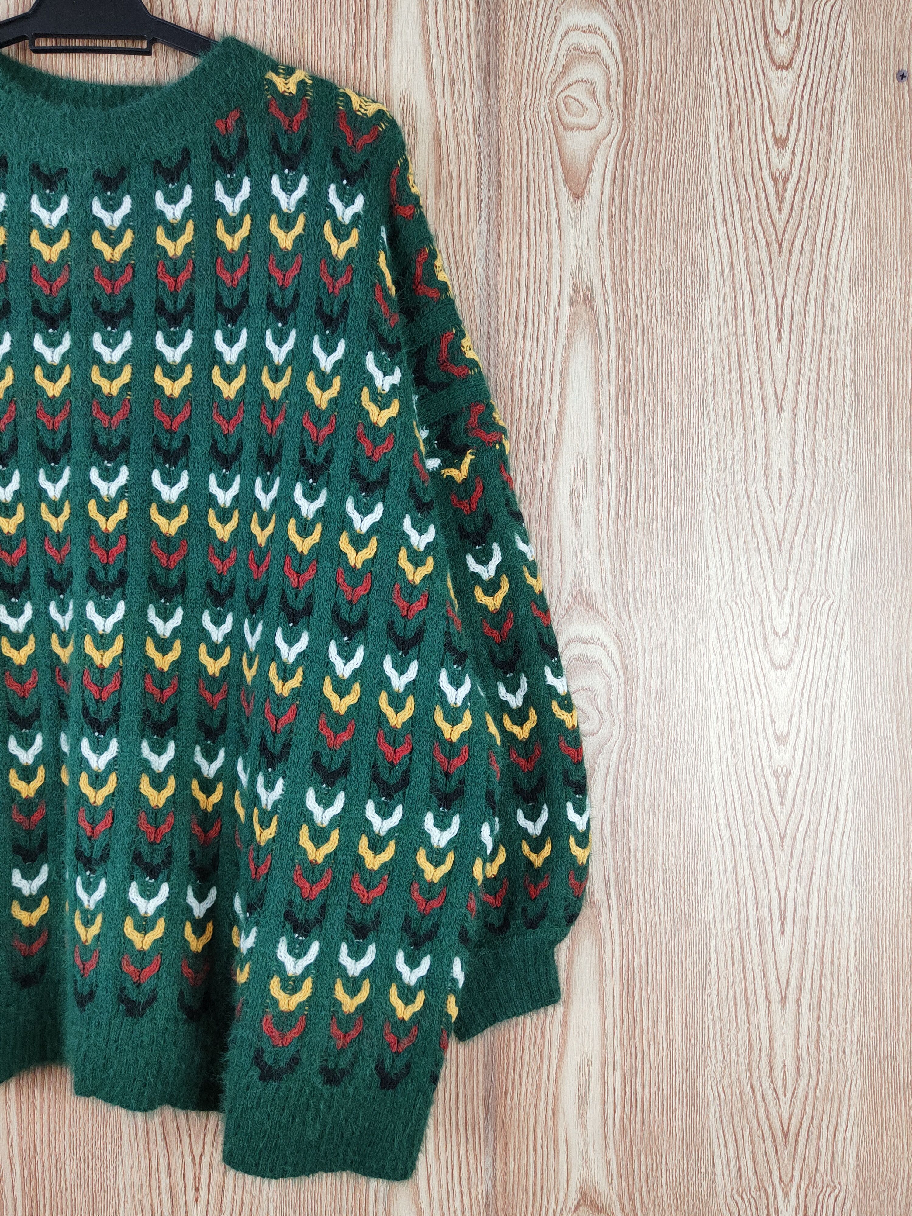 Japanese Brand D Japan art mohair vintage Green Knitwear Sweatshirts #W581 Size US XL / EU 56 / 4 - 5 Thumbnail