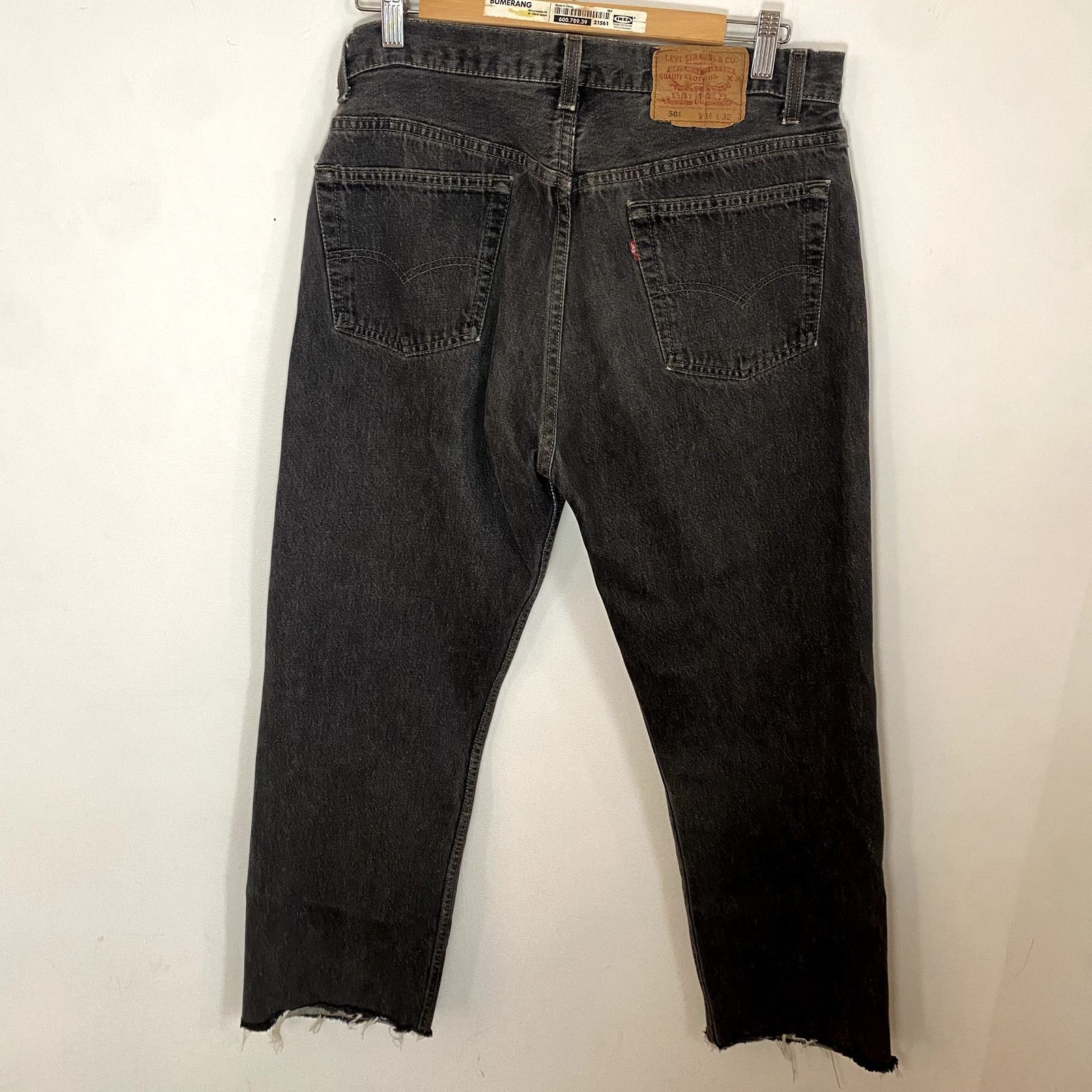 Levi's × Vintage Vintage Levi's 501 Faded Black Denim Jeans Punk Grunge Size US 32 / EU 48 - 2 Thumbnail