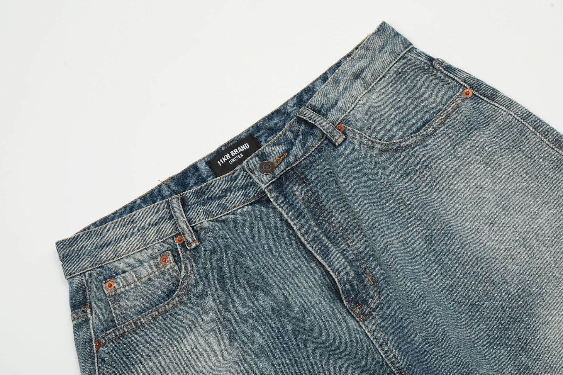 Japanese Brand × Vintage American retro washed wide-leg simple loose jeans Size US 32 / EU 48 - 3 Thumbnail