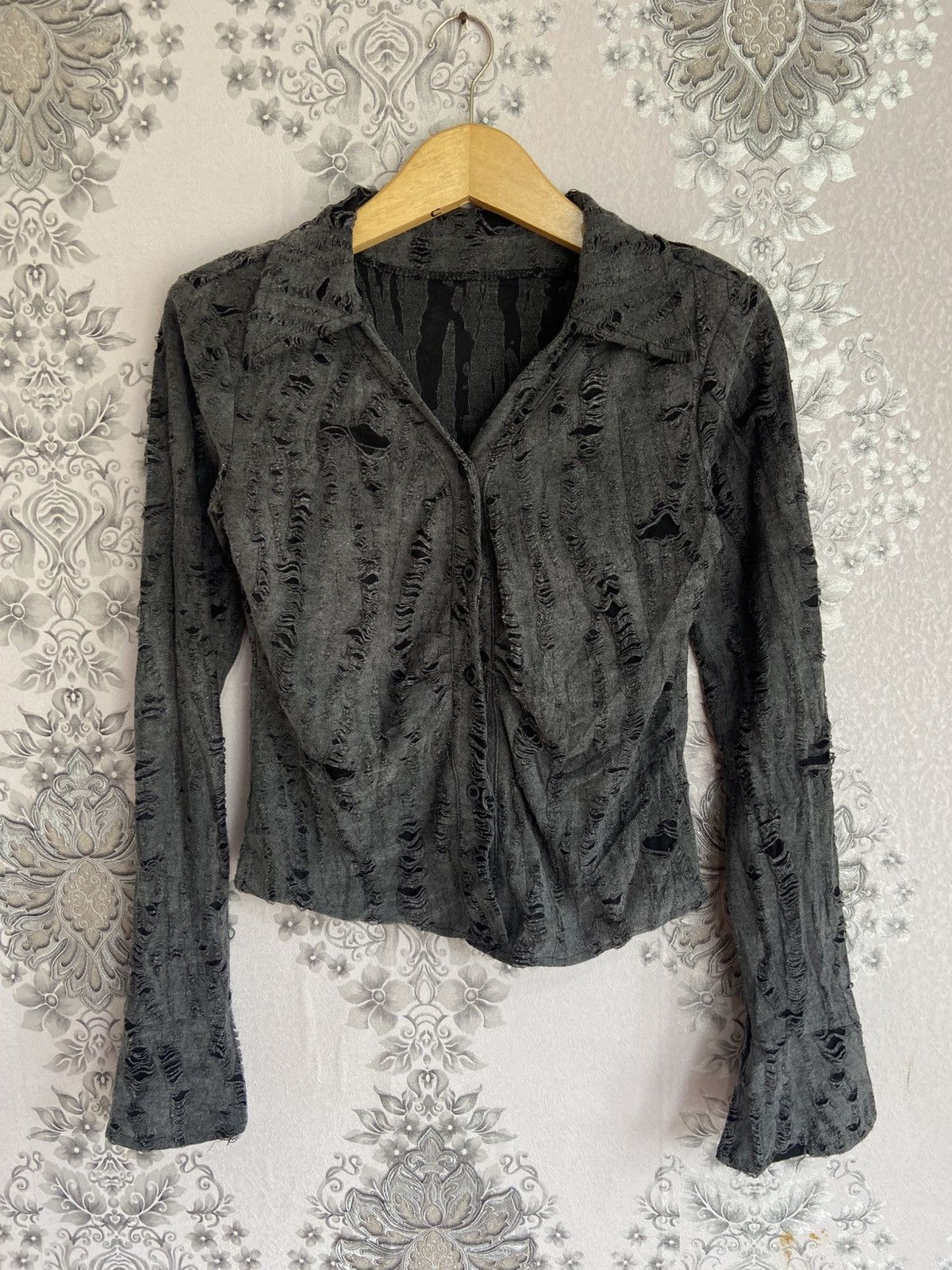 Hysteric Glamour Y2K Japanese L.G.B Style Avant Garde Distressed Longsleeve Size US L / EU 52-54 / 3 - 1 Thumbnail