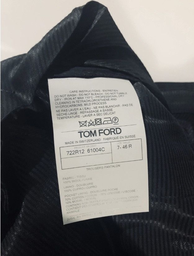 Tom Ford Tom Ford 🇨🇭 Black Wool Trouser Dress Slacks 46 New Unaltered Size 36R - 8 Thumbnail