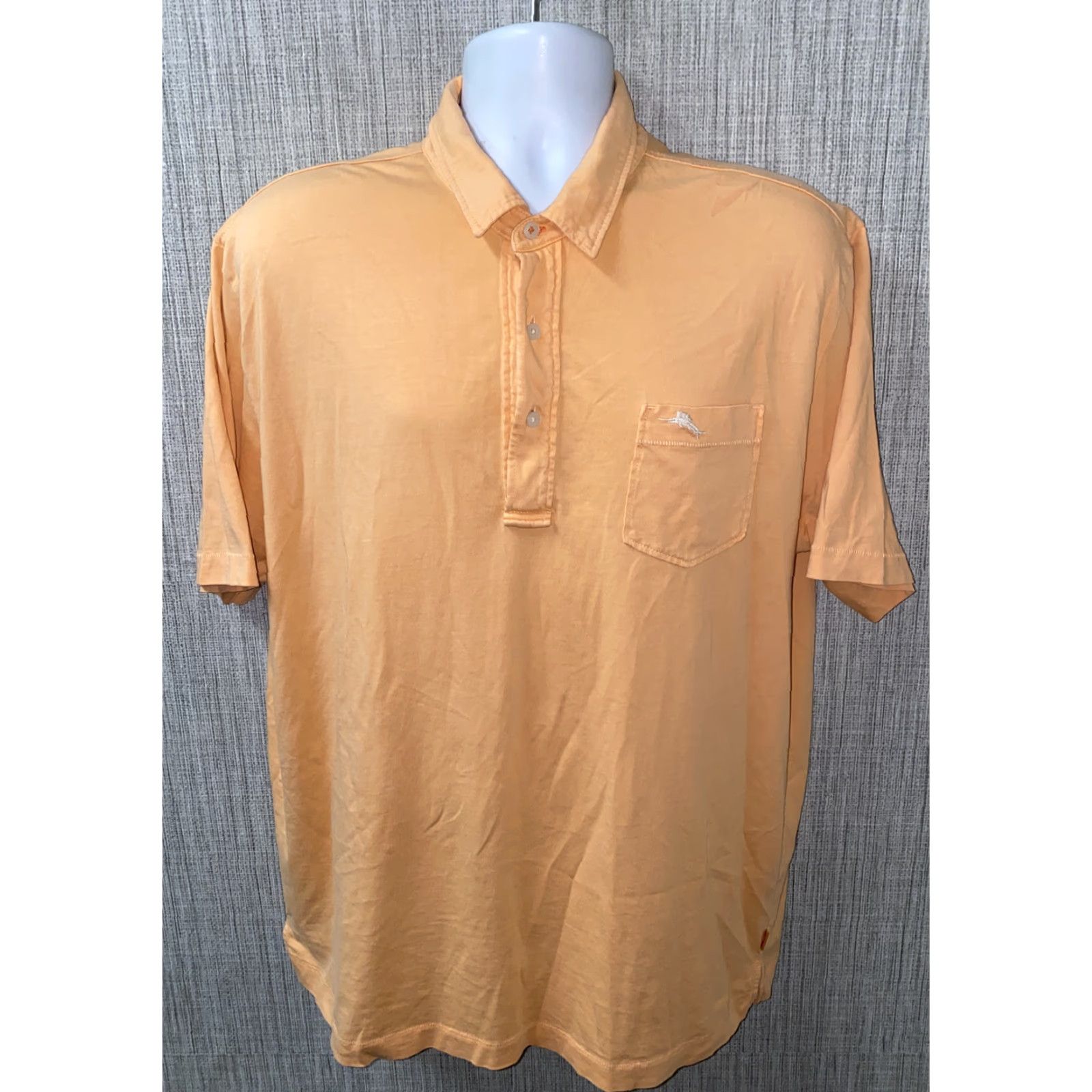 Tommy Bahama Tommy Bahama Relax Mens Orange Short Sleeve Golf Polo Shirt Size L Pima Cotton Size US L / EU 52-54 / 3 - 2 Thumbnail