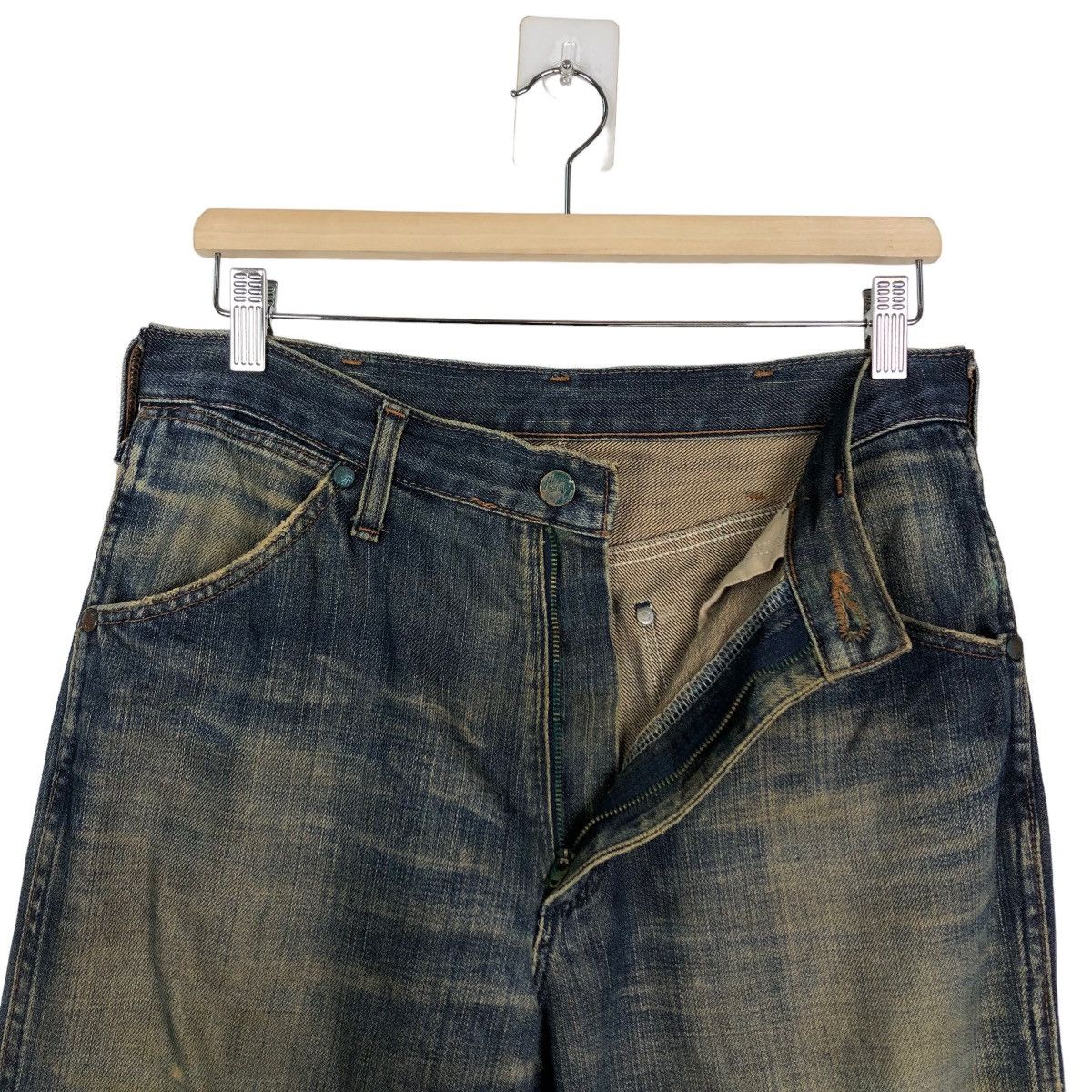 Japanese Brand 🔥90’s Rare Distressed Denim Jeans Wrangler Selvedges USA Size US 30 / EU 46 - 13 Thumbnail