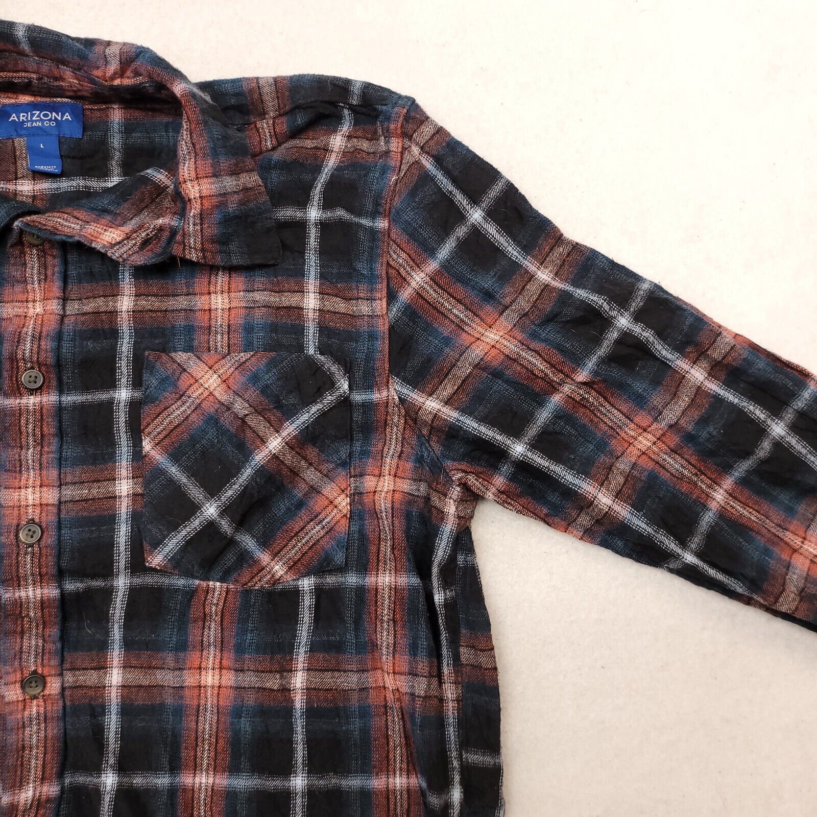 Arizona Jean Co. Arizona Jean Co Tartan Flannel Shirt Mens Size Large L Blue Size US L / EU 52-54 / 3 - 5 Thumbnail