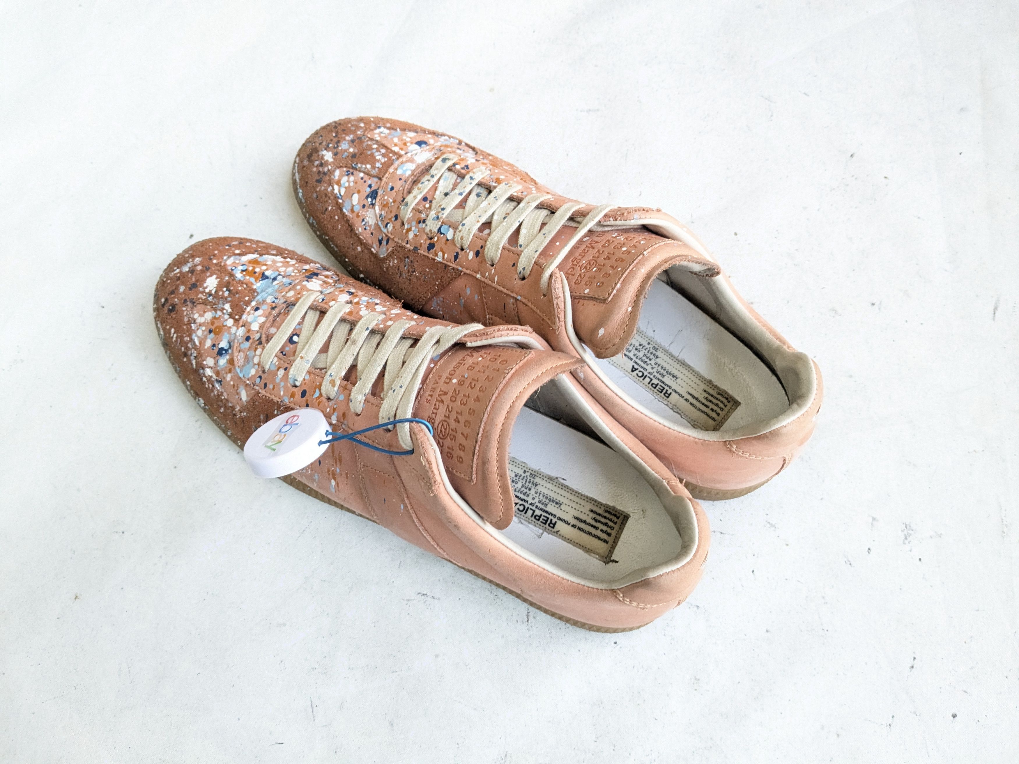 Maison Margiela Maison Margiela GAT Replica Orange Paint Splatter 10 43 Low Size US 10 / EU 43 - 16 Thumbnail