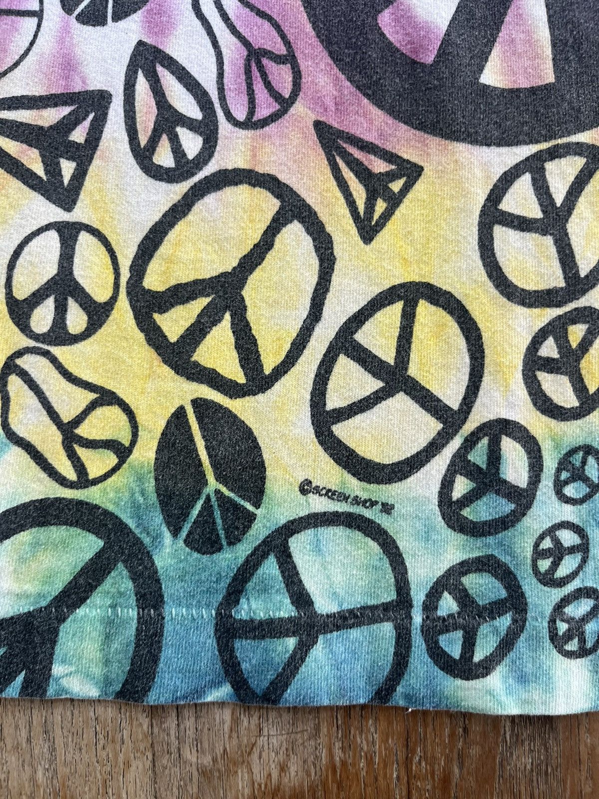 LSDworldpeace × Vintage Vintage PEACE All Over Print 1992’s Screen Shop Tie Dye Size US L / EU 52-54 / 3 - 8 Thumbnail