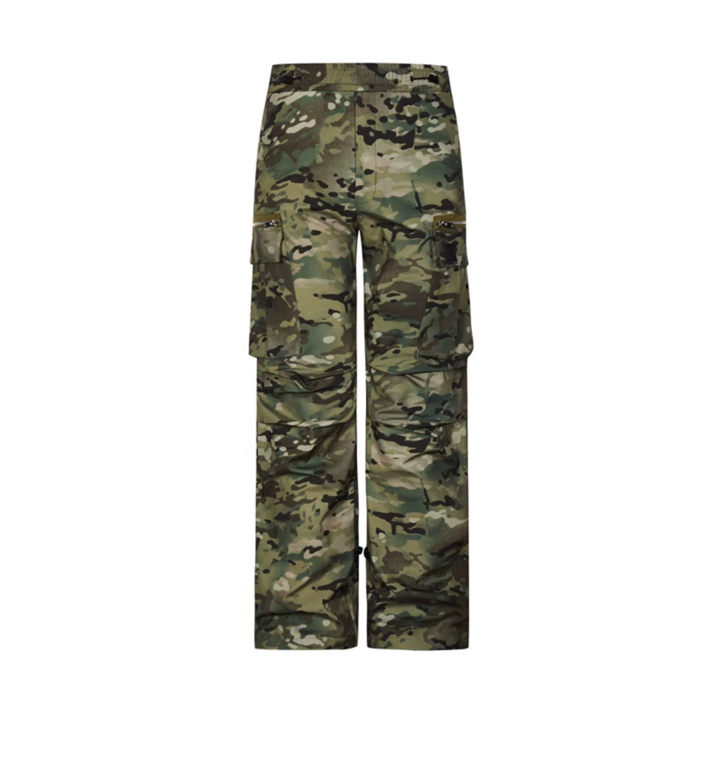 utility skate hiphop baggy camo pleated pants