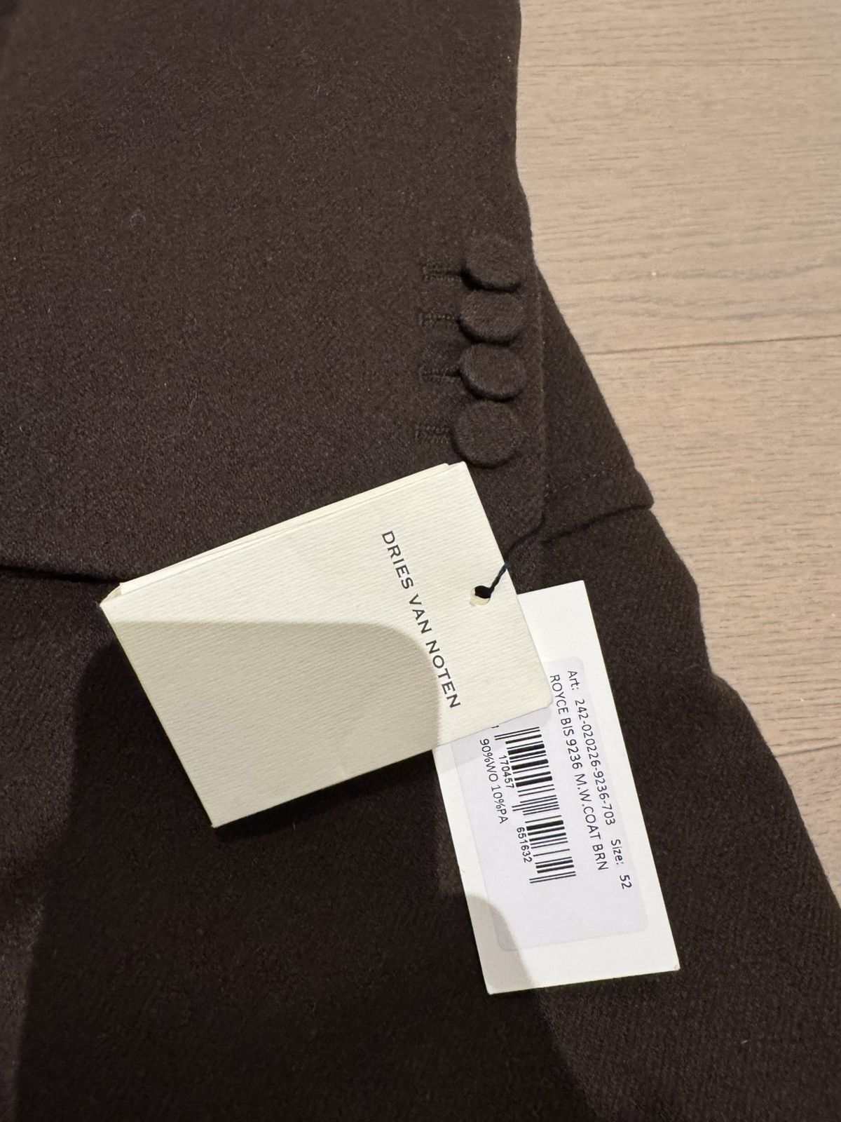 Dries Van Noten Dries Van Noten Brown Wool Coat Size 52 Size US L / EU 52-54 / 3 - 4 Thumbnail
