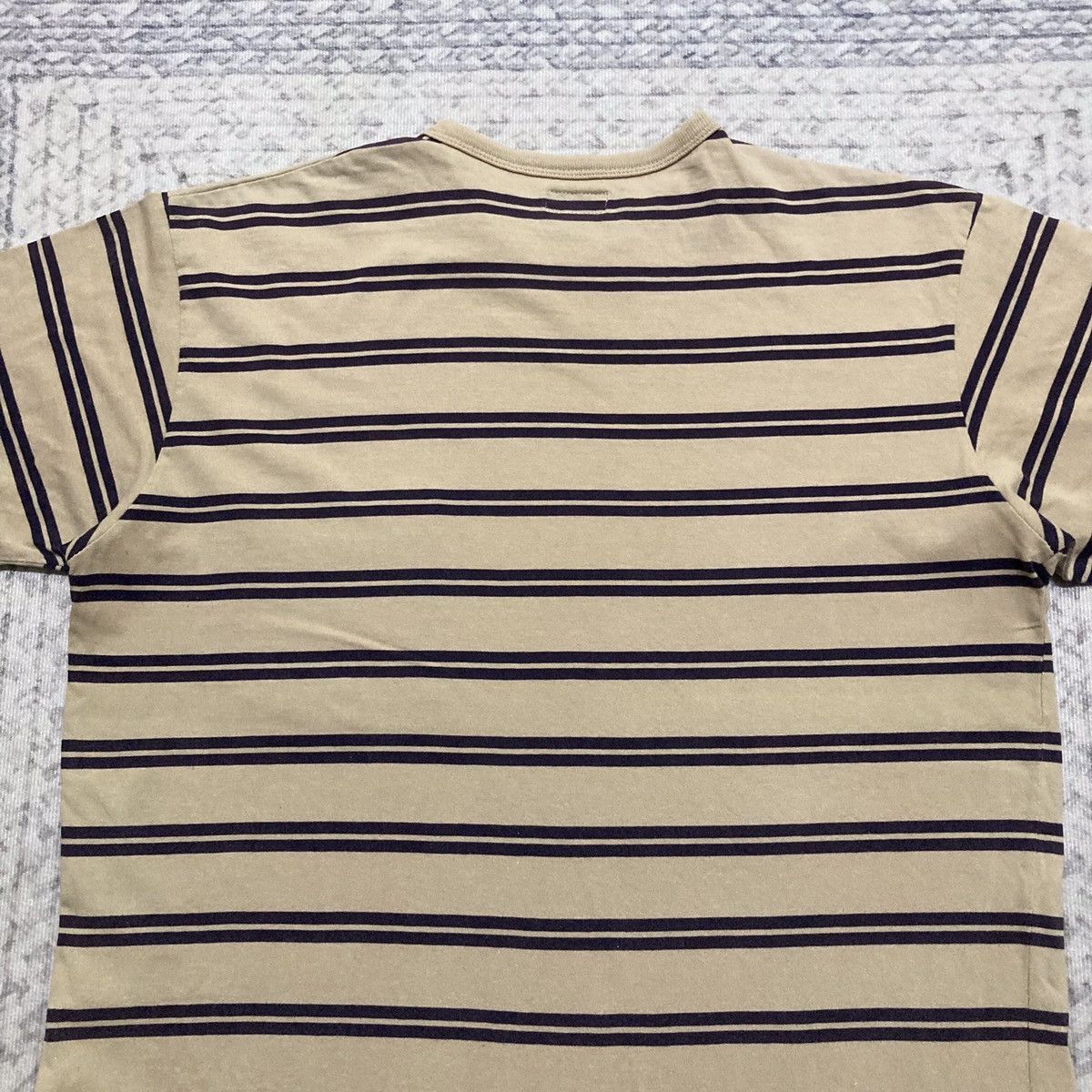 Supreme Distress Supreme Brown Stripes Pocketed Tees Size US M / EU 48-50 / 2 - 9 Thumbnail