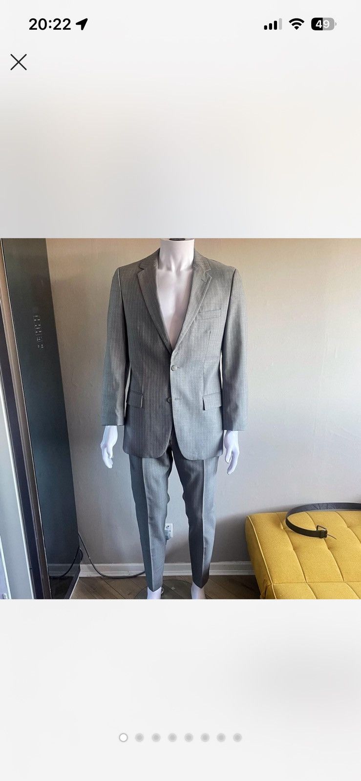 Hugo Boss Hugo Boss Red Label 2 Piece Awe Holl Pin Stripe Suit Size 48R - 1 Thumbnail
