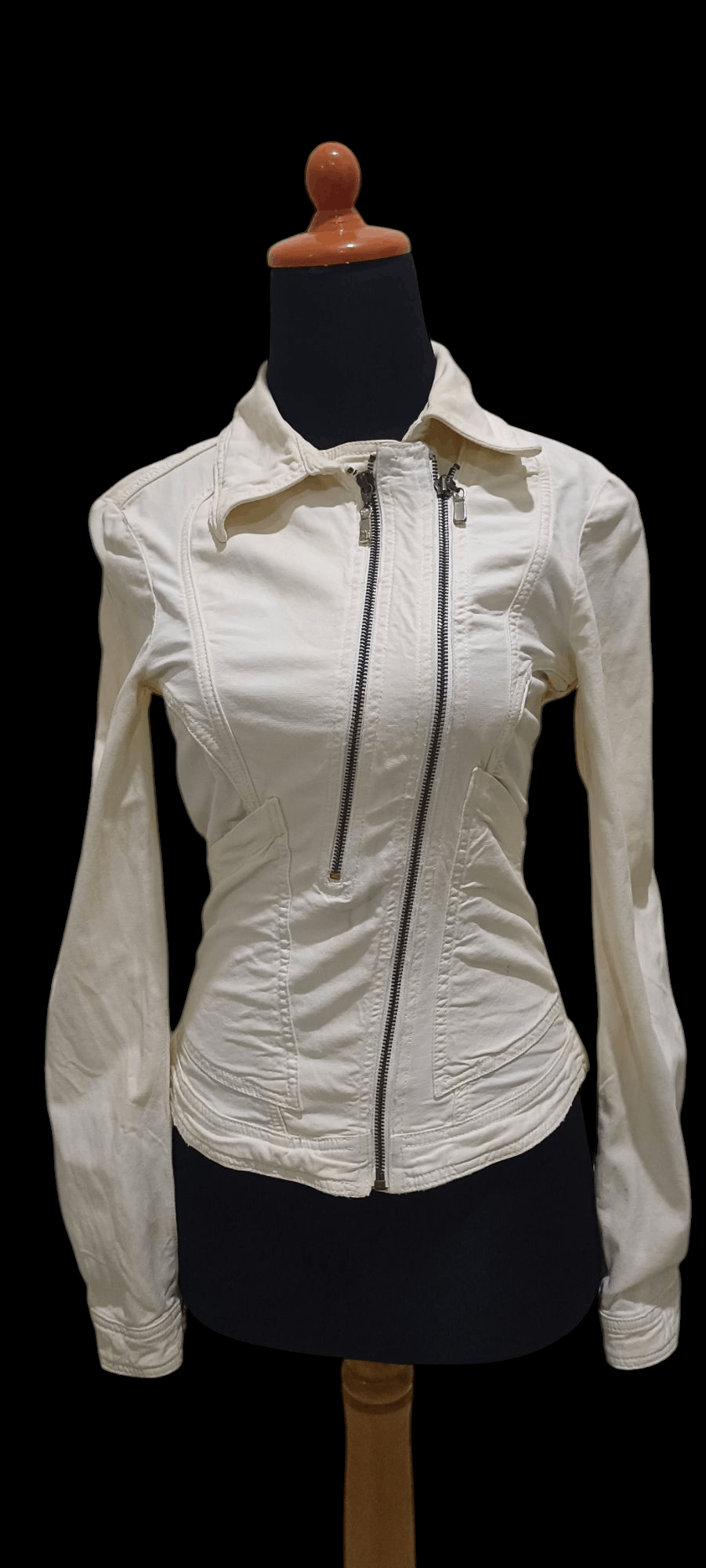 Versace × Vintage Versace Asymmetrical Zipper Bikers Jacket Size XS / US 0-2 / IT 36-38 - 1 Thumbnail